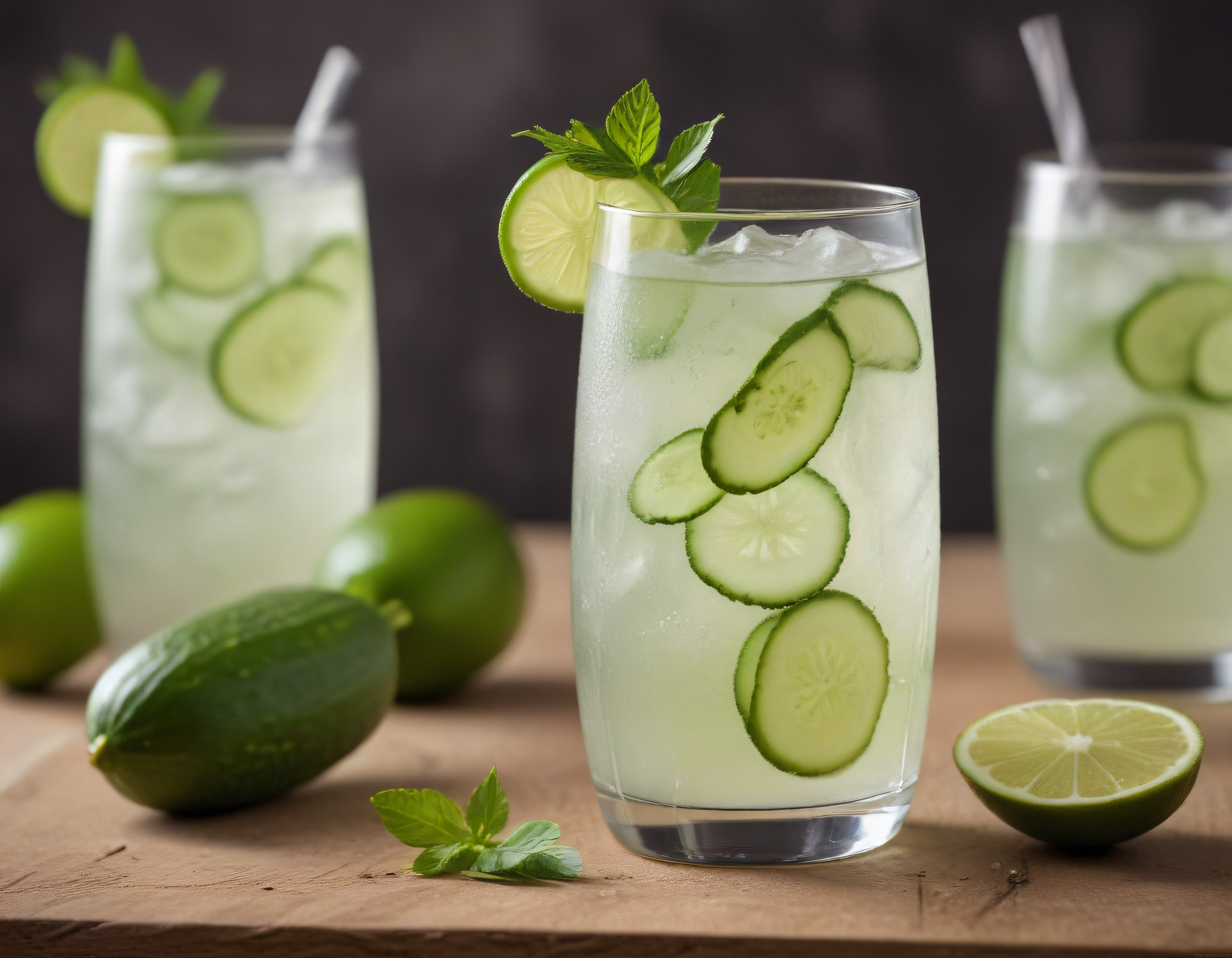 Doğal Ferahlatıcı: Buzlu Salatalık Nane ve Misket Limonlu Detoks Suyu