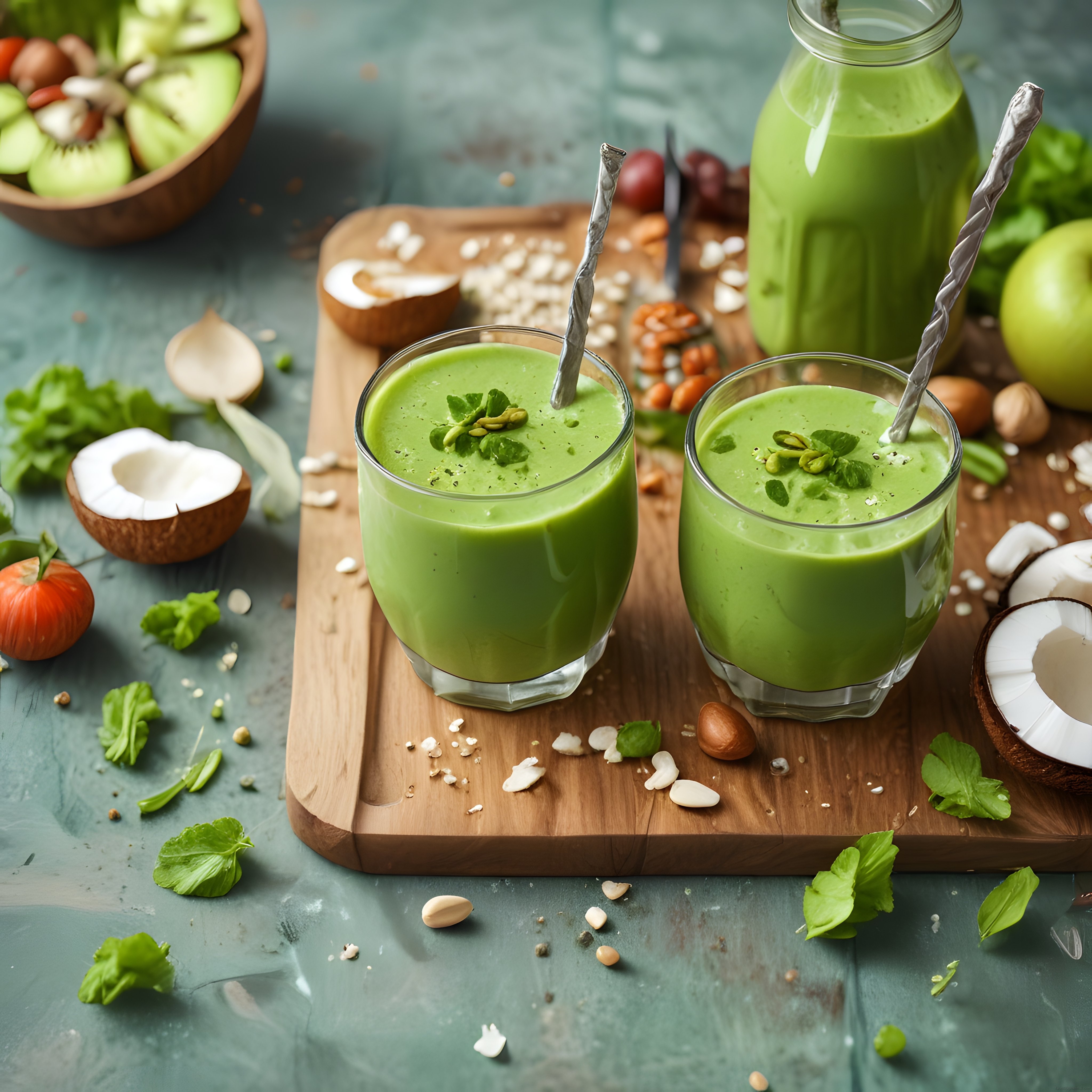 Doğal Malzemelerle Hazırlanan Taze Yeşil Smoothie ve Detox İçecek Tarifi