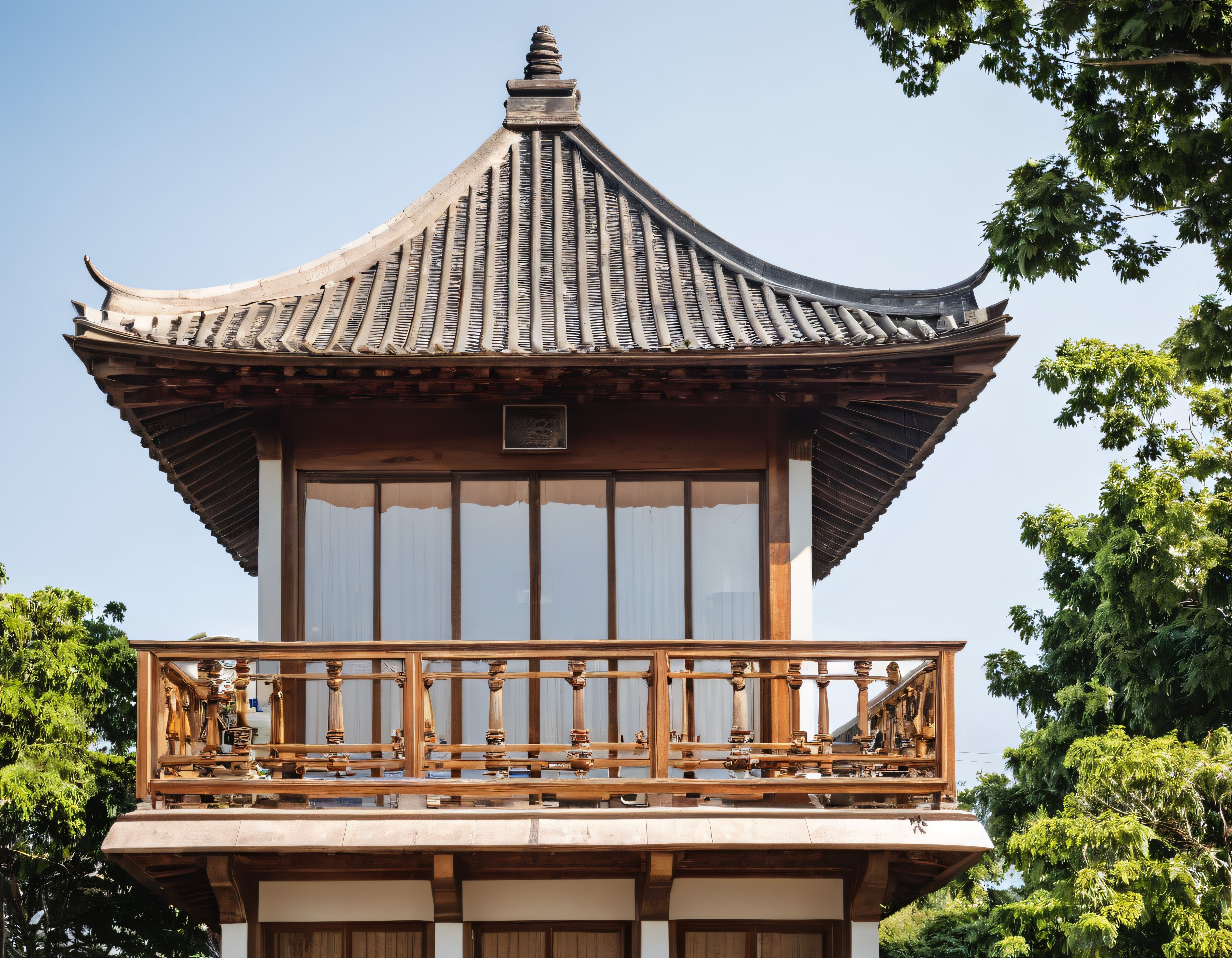 Doğanın Kucağındaki Geleneksel Japon Tarzı Ahşap Köşk ve Çatı Ustalarlığı