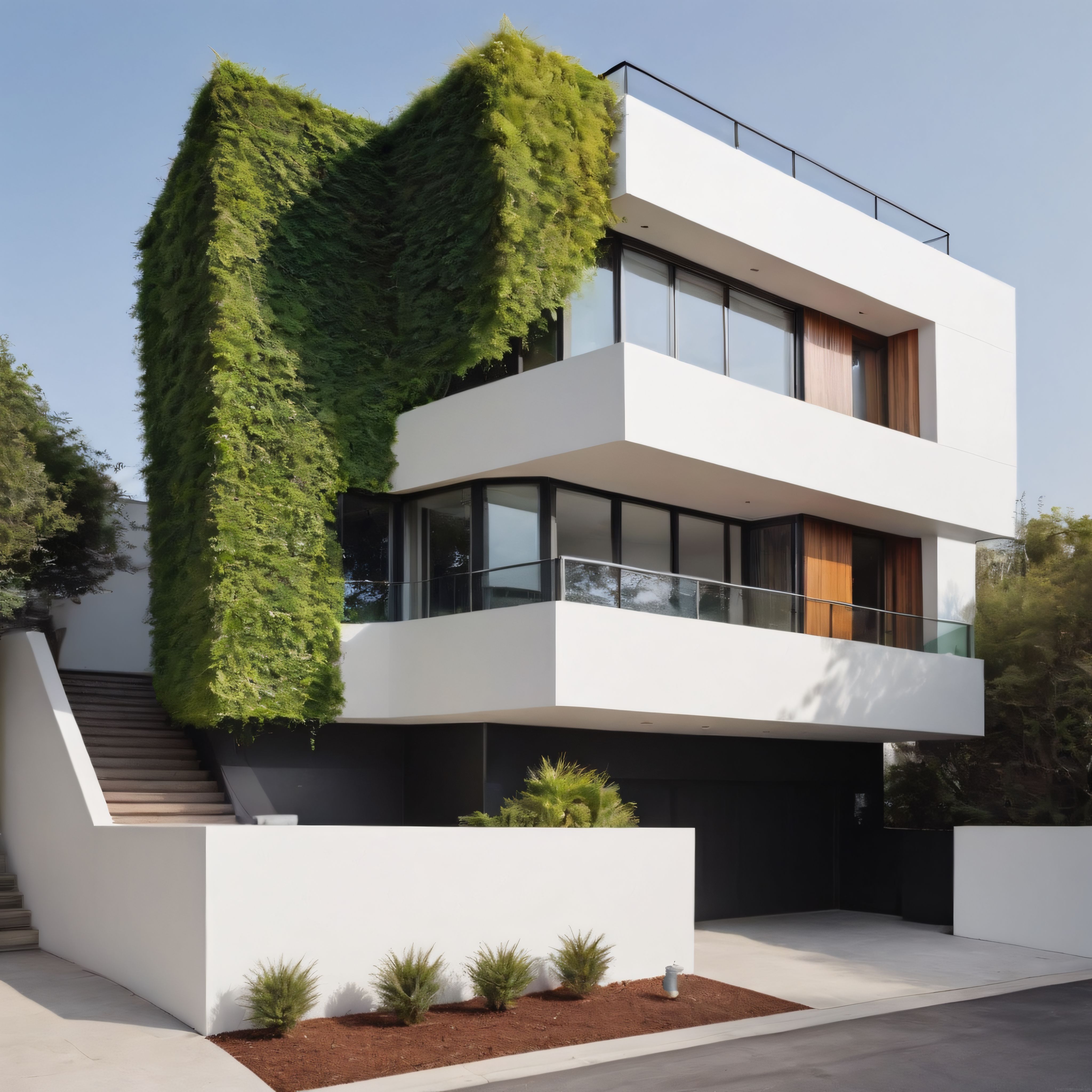Doğayla Bütünleşen Dikey Bahçeli Çağdaş ve Sürdürülebilir Konut Tasarımı