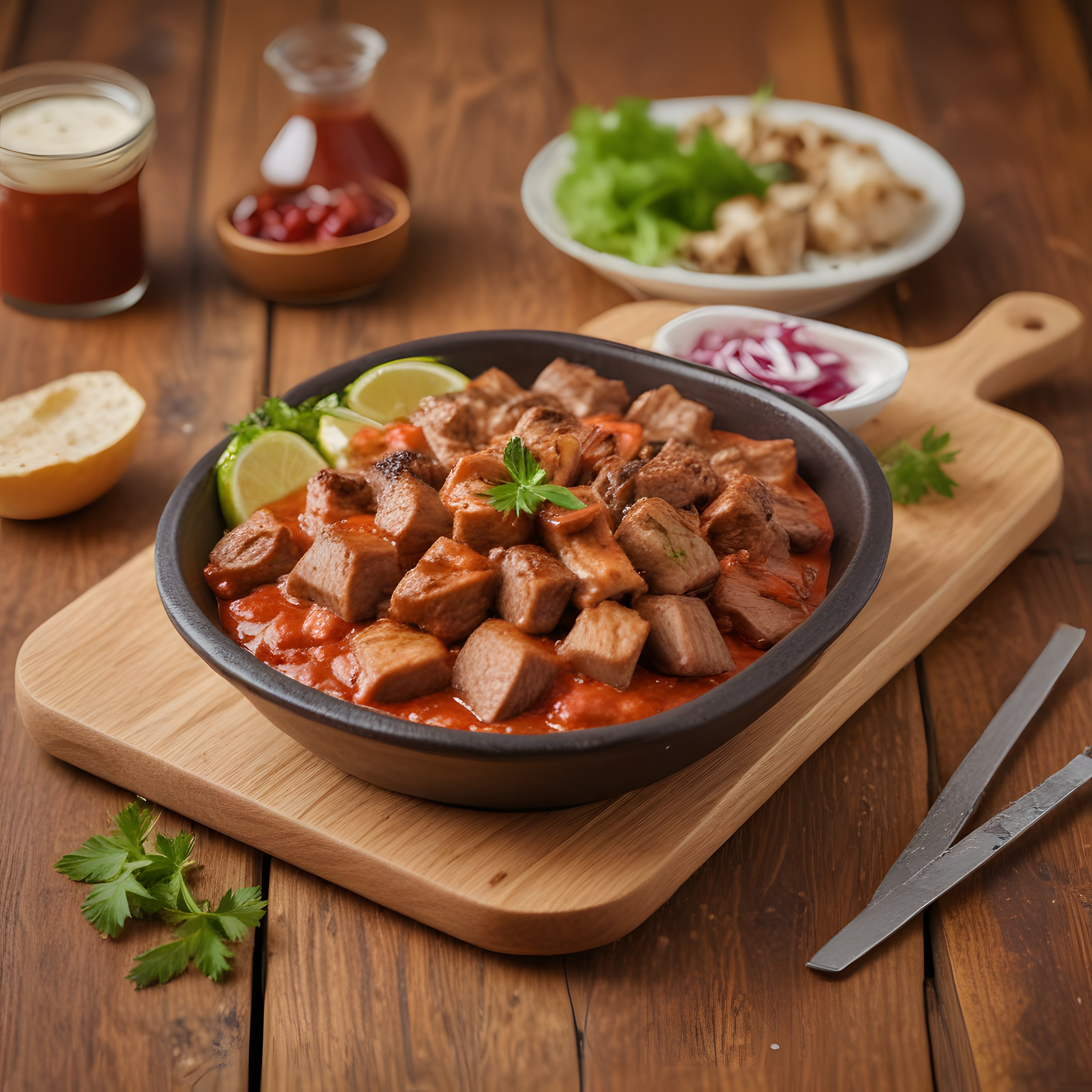 Domates Soslu Kavurma Tarifi: Bira Eşliğinde Nefis Et Yemeği Sunumu