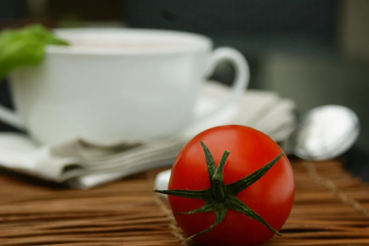 Domateslu taze sebze çorbası - renkli yemek