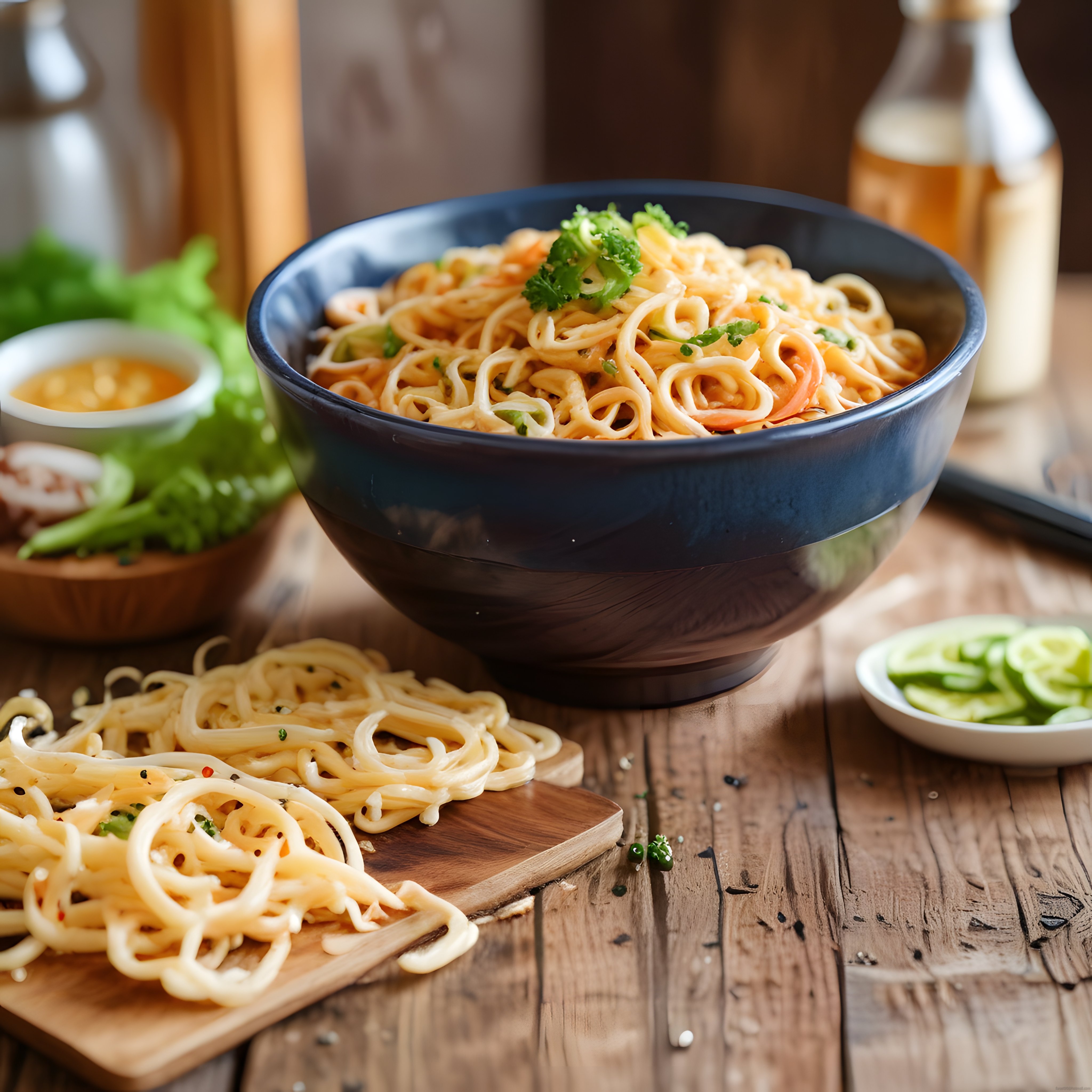 Dumanı Üstünde Asya Usulü Sebzeli Noodle Sunumu ve Lezzetli Tarif Önerisi