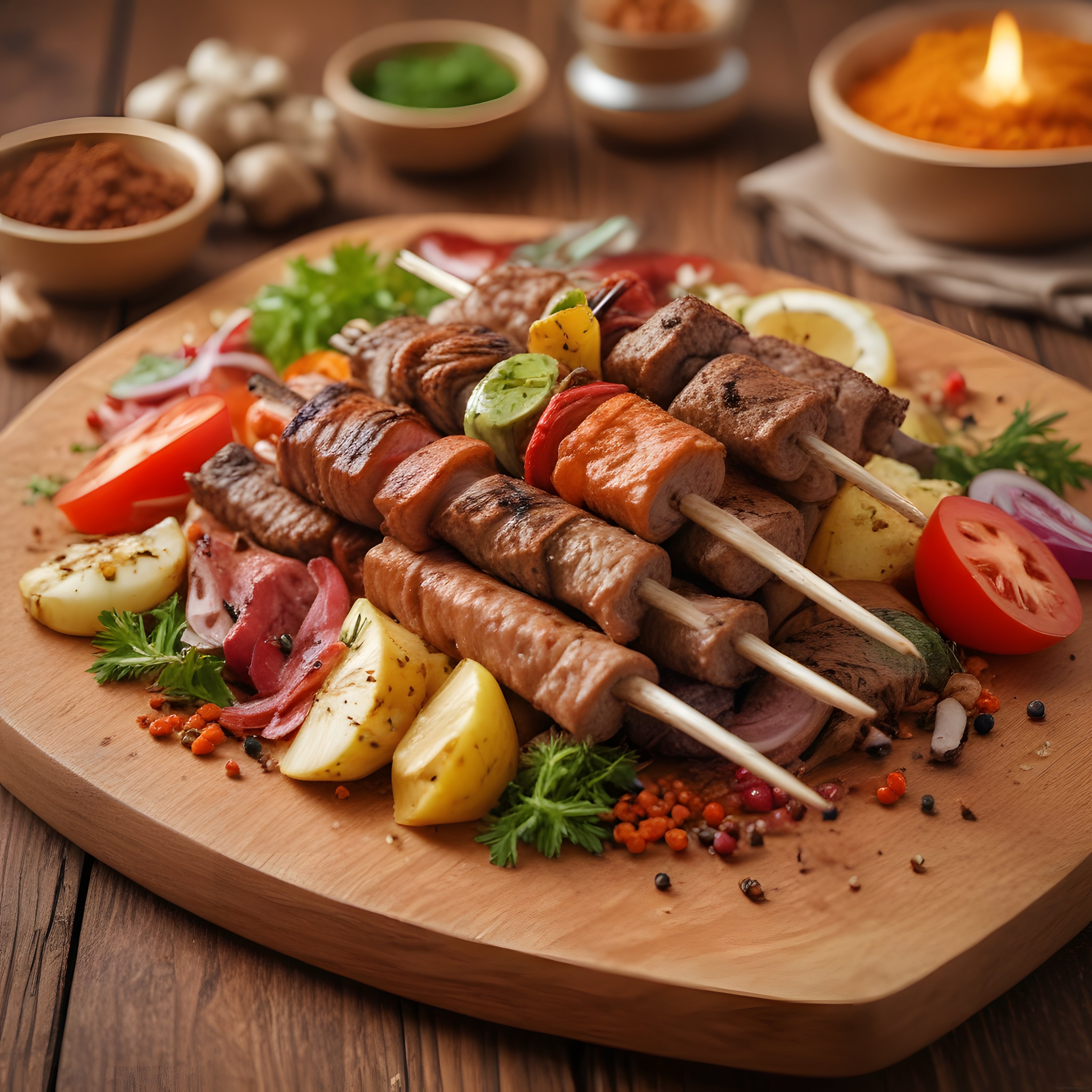 Dumanı Üstünde Şiş Kebap ve Et Çeşitleriyle Sıcacık Izgara Tabağı