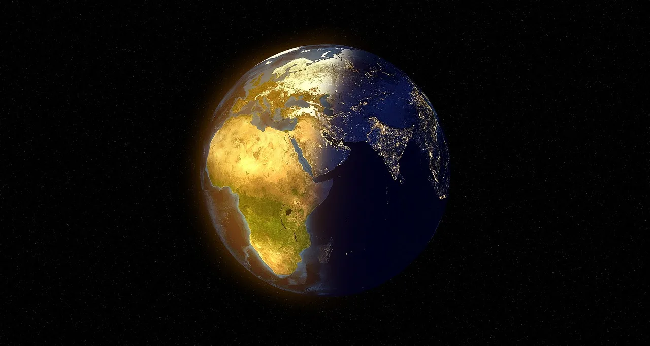 Dünya küresi gece gündüz dengesi yin-yang konsepti