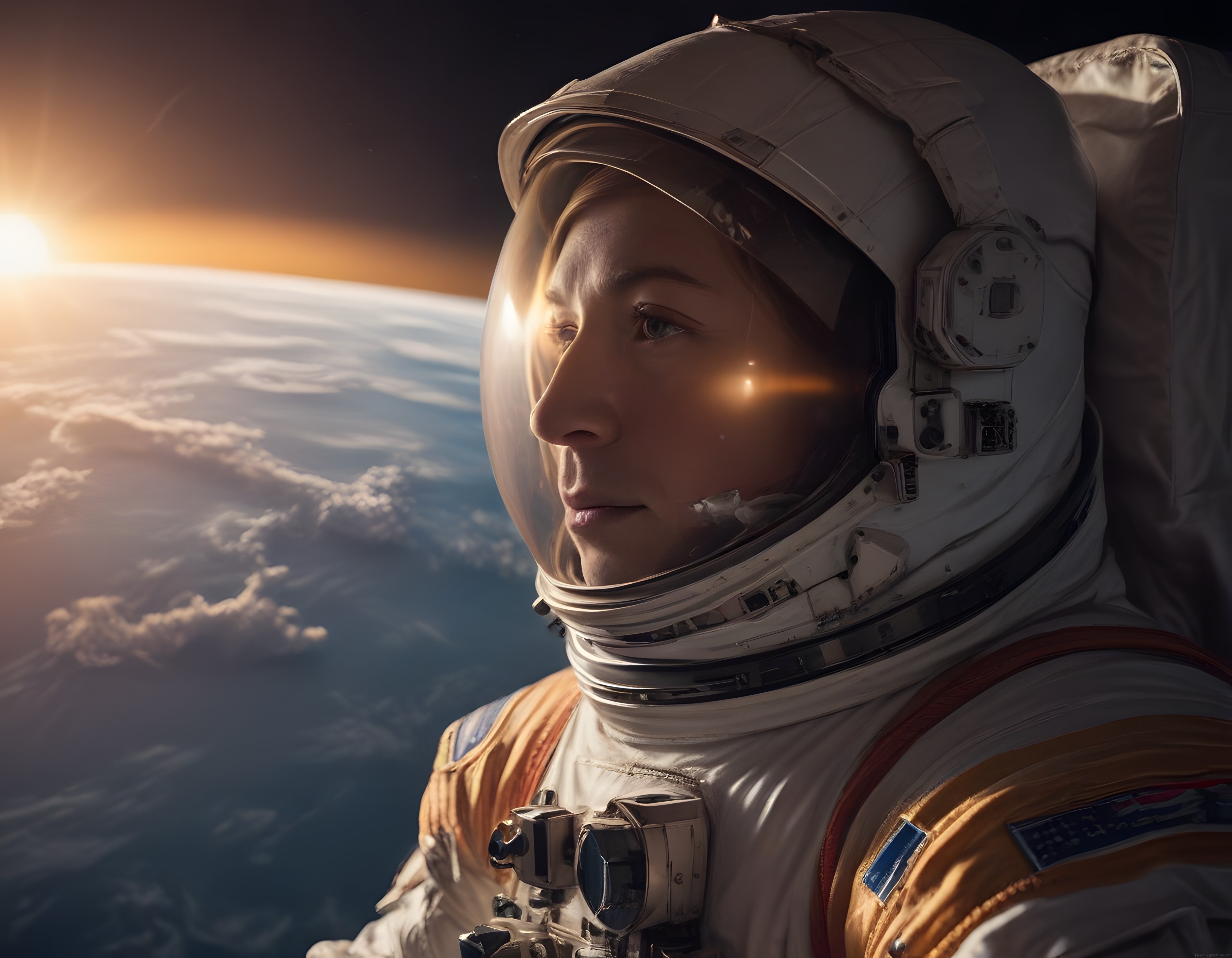 Dünya'nın ufkunda astronot: uzay yürüyüşünde büyüleyici bir günbatımı anı