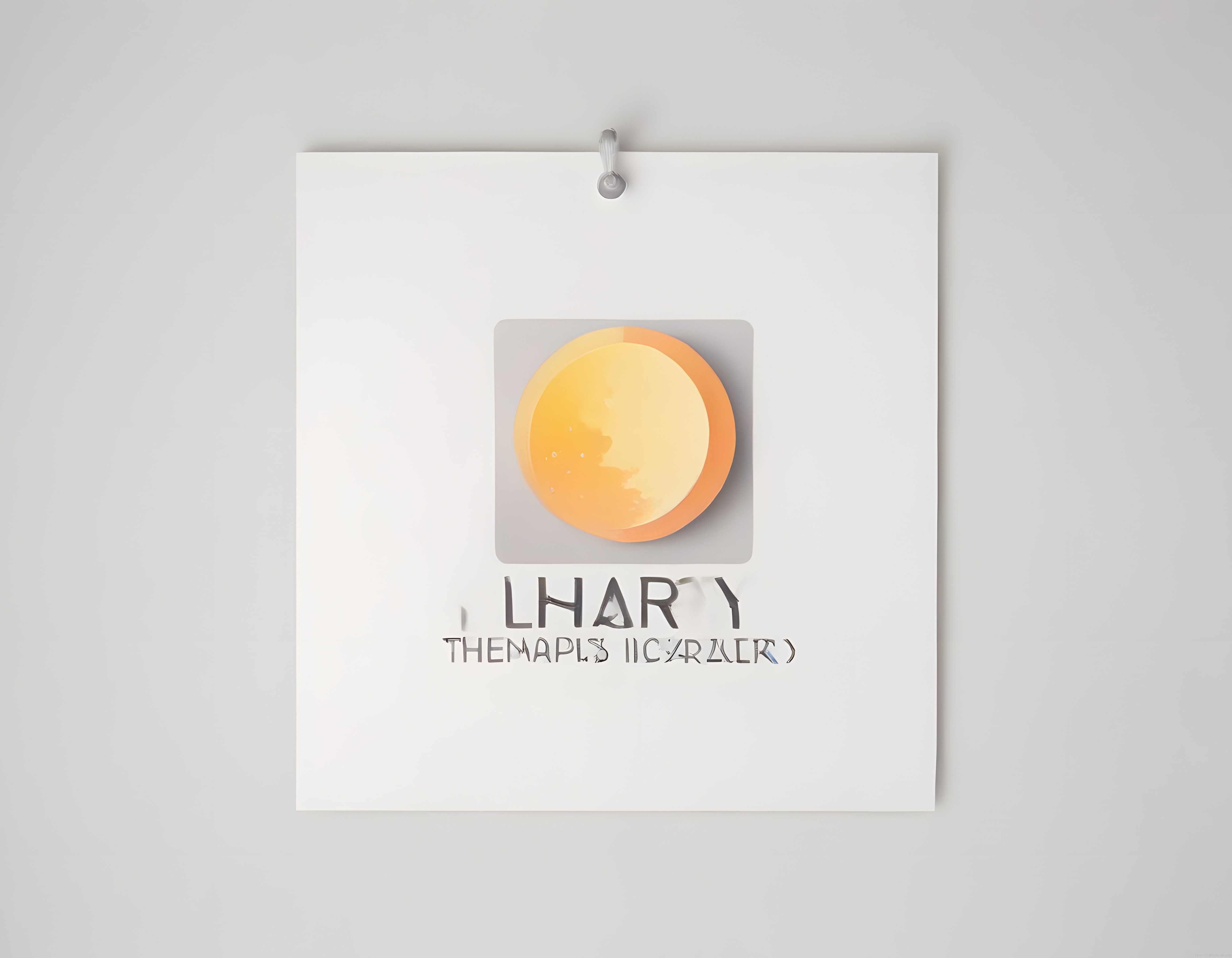 Duvara Asılı Minimalist Poster: 3D Turuncu Küre ve Dijital Glitch Tipografi