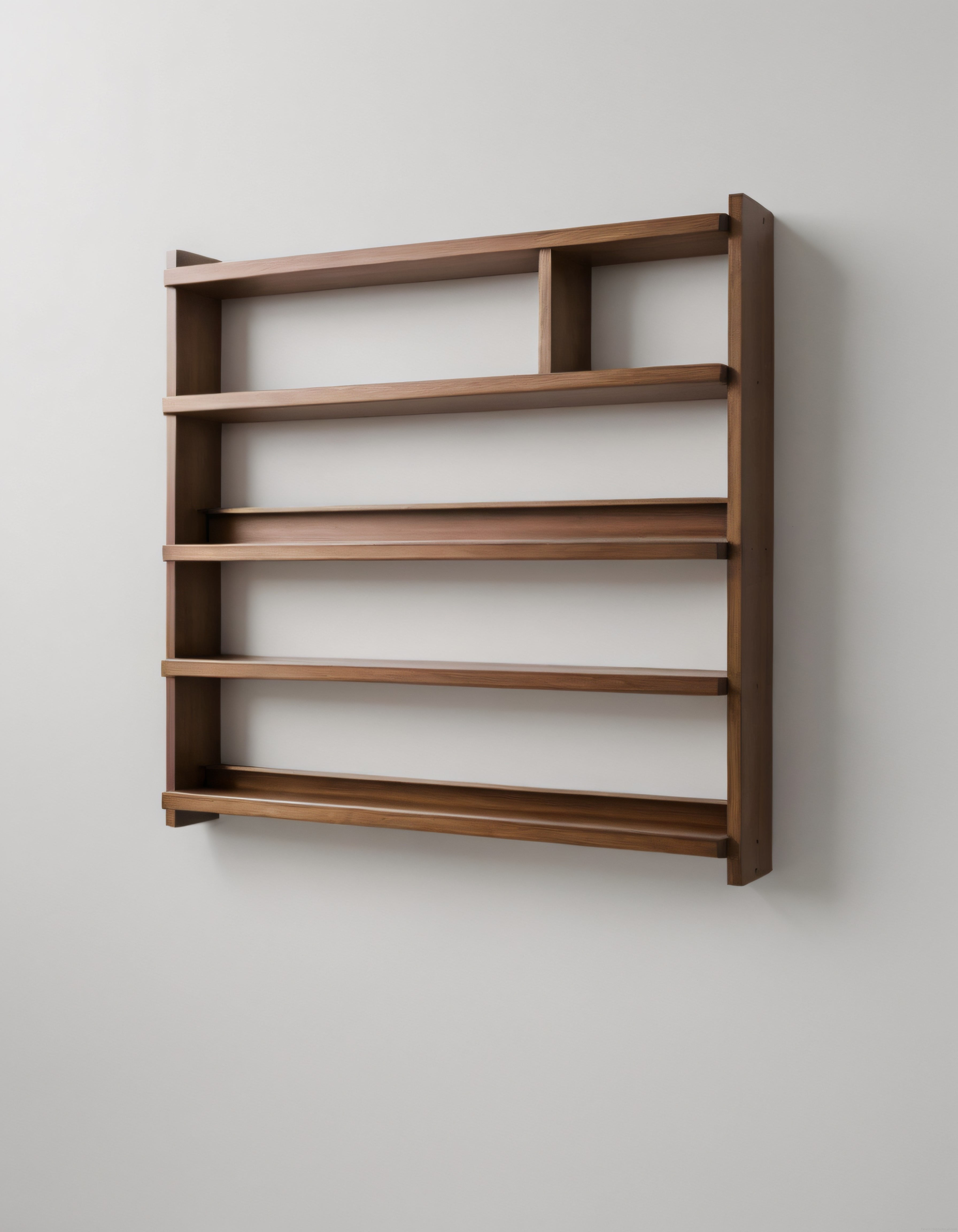 Duvara Monte Minimalist Ahşap Kitaplık ve Dekoratif Raf Ünitesi