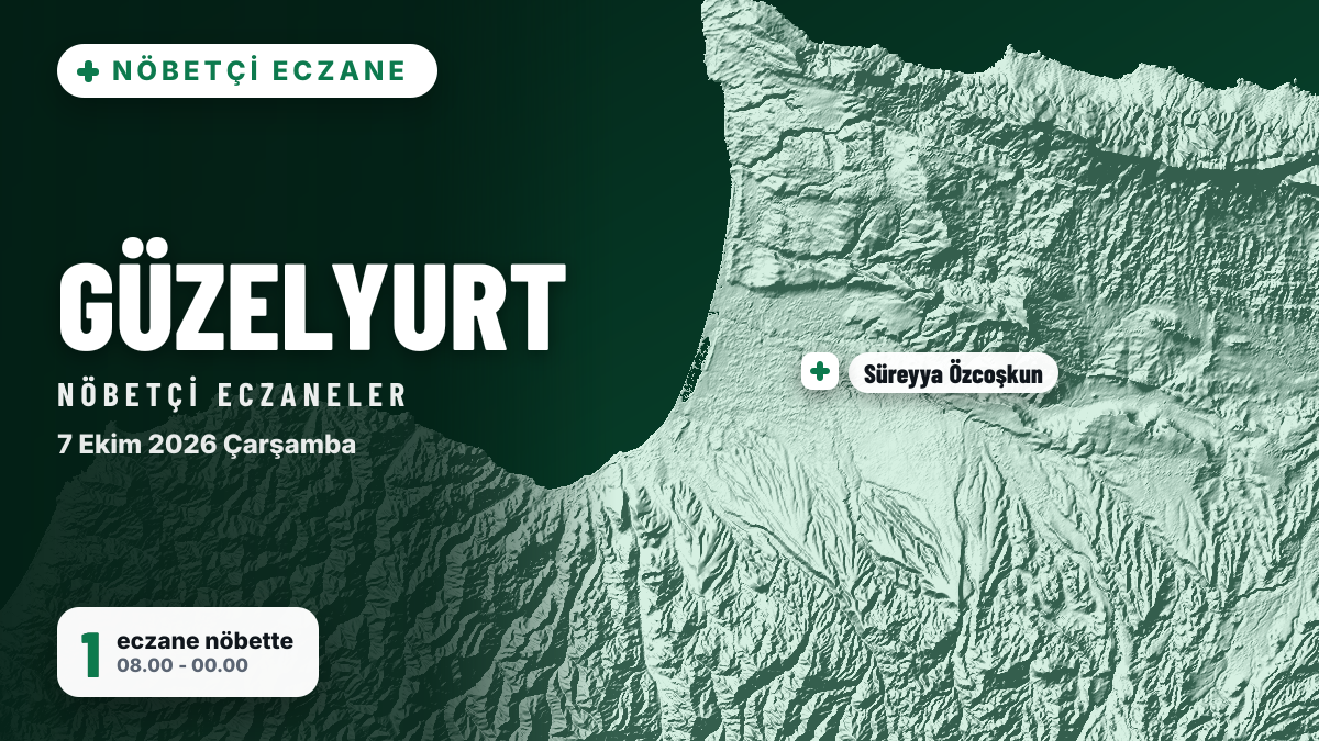 Güzelyurt nöbetçi eczaneler: 7 Ekim 2026 Çarşamba
