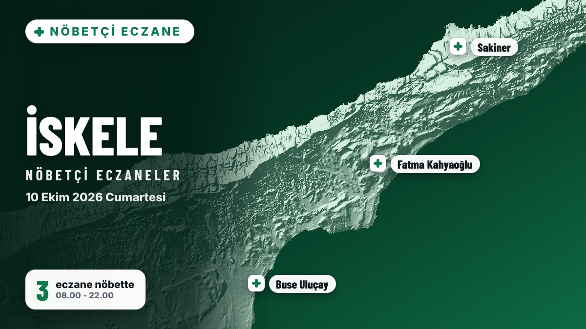 İskele nöbetçi eczaneler: 10 Ekim 2026 Cumartesi
