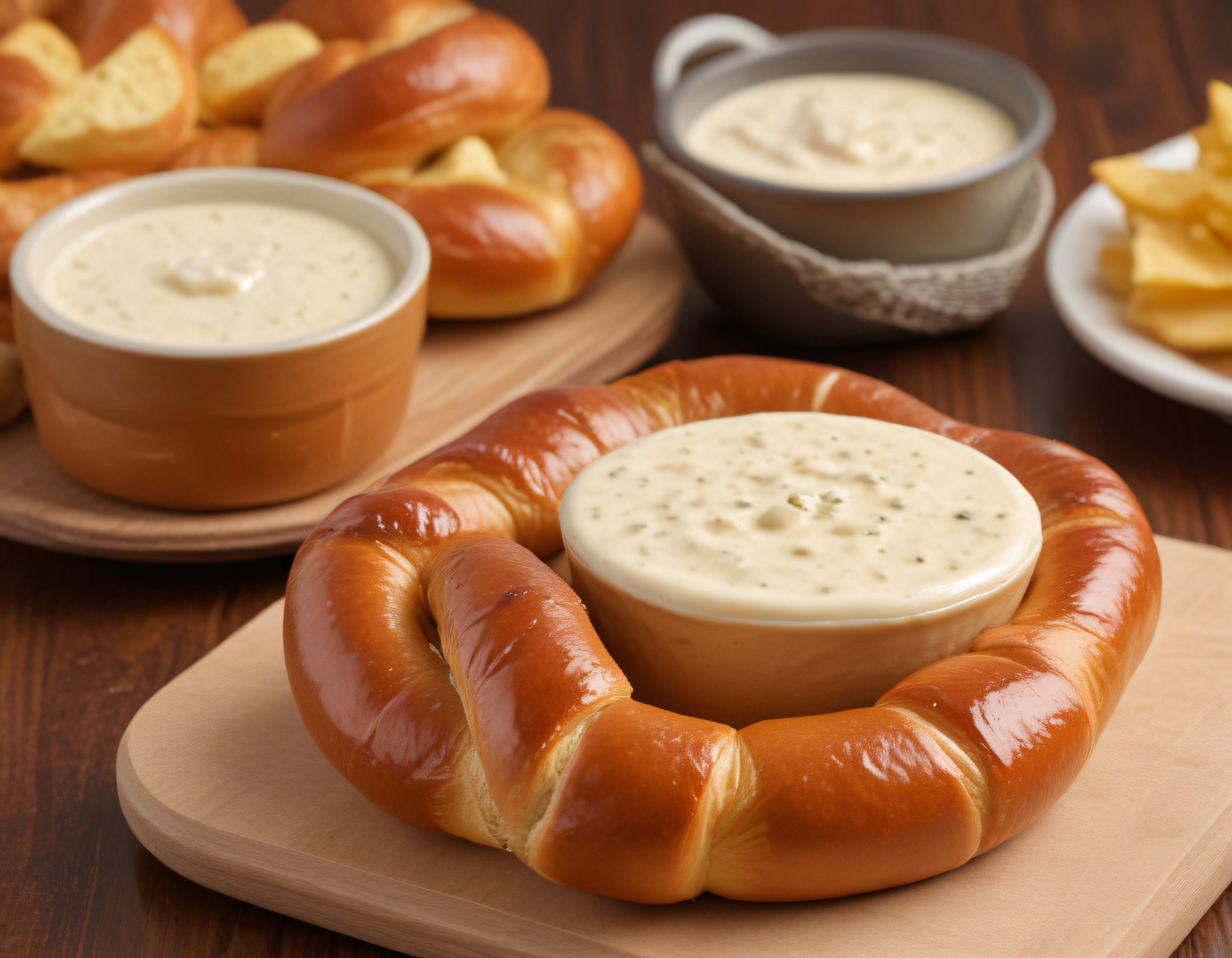 Efsanevi Kıtır Pretzel ve Özel Kremalı Dip Sos Lezzet Şöleni