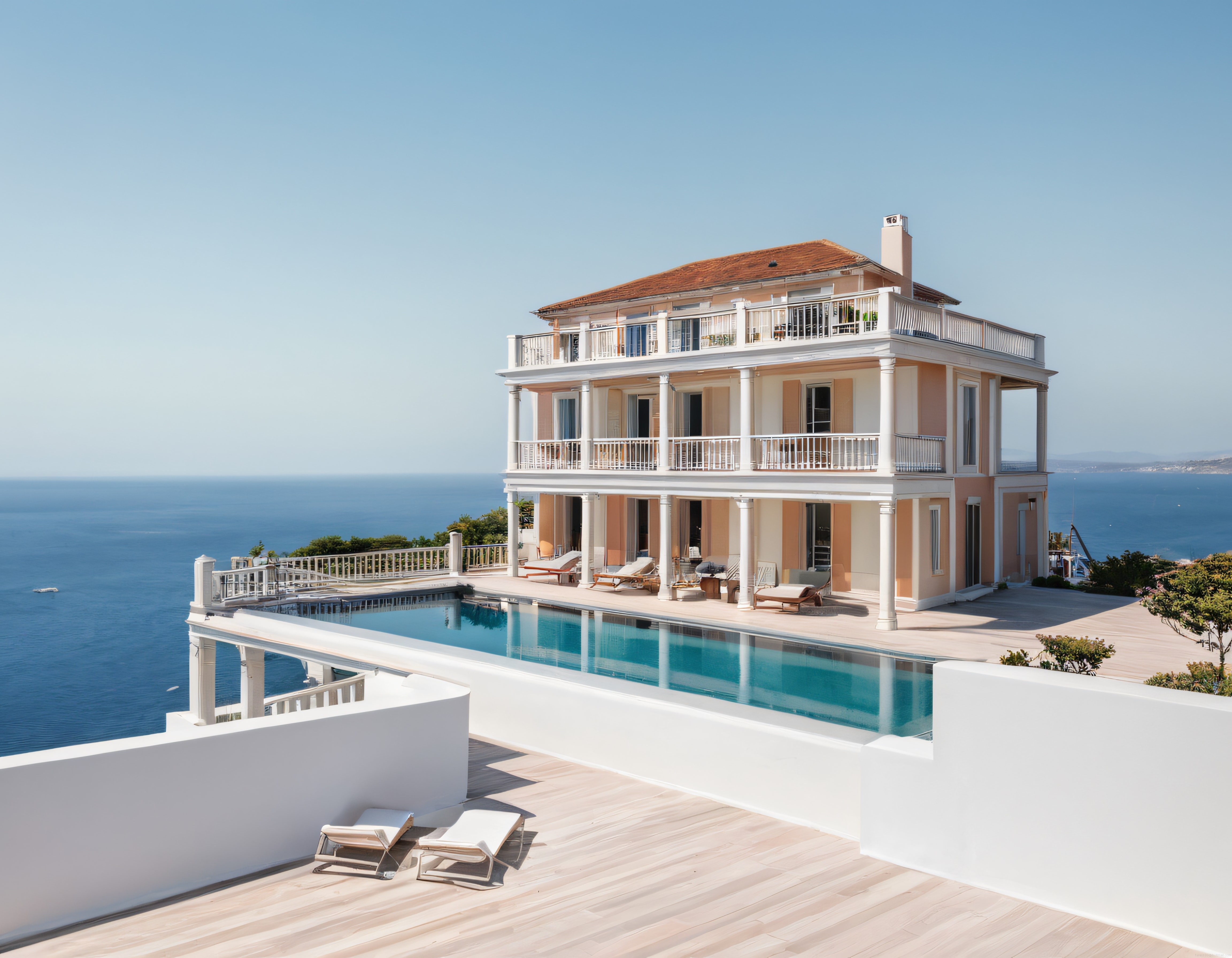 Ege Denizi Manzaralı Lüks Villa ve Havuzlu Terasın Cennet Gibi Atmosferi