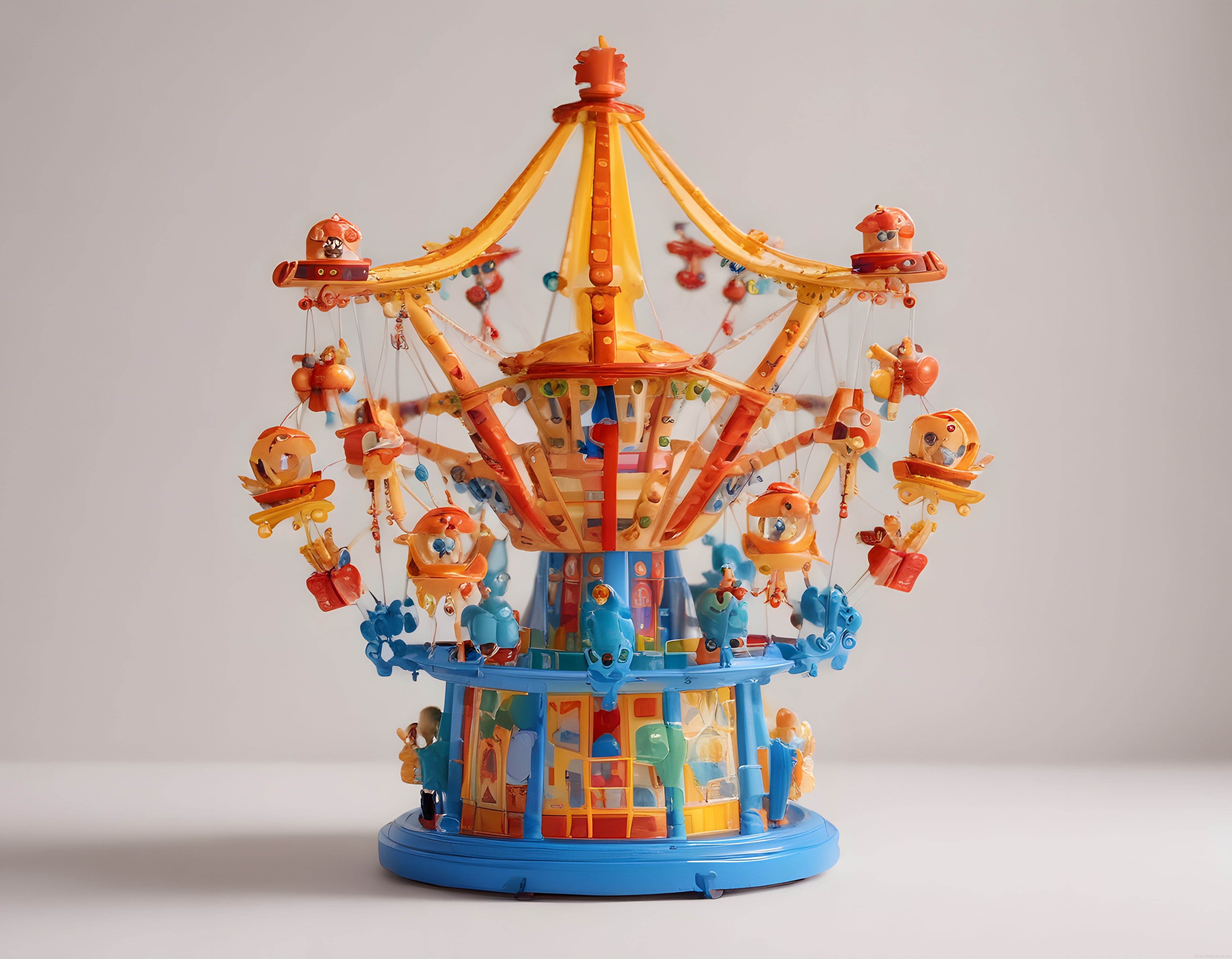 Eğlenceli Oyuncak Lunapark Dönme Dolabı Renkli Gondol Koleksiyonluk Model