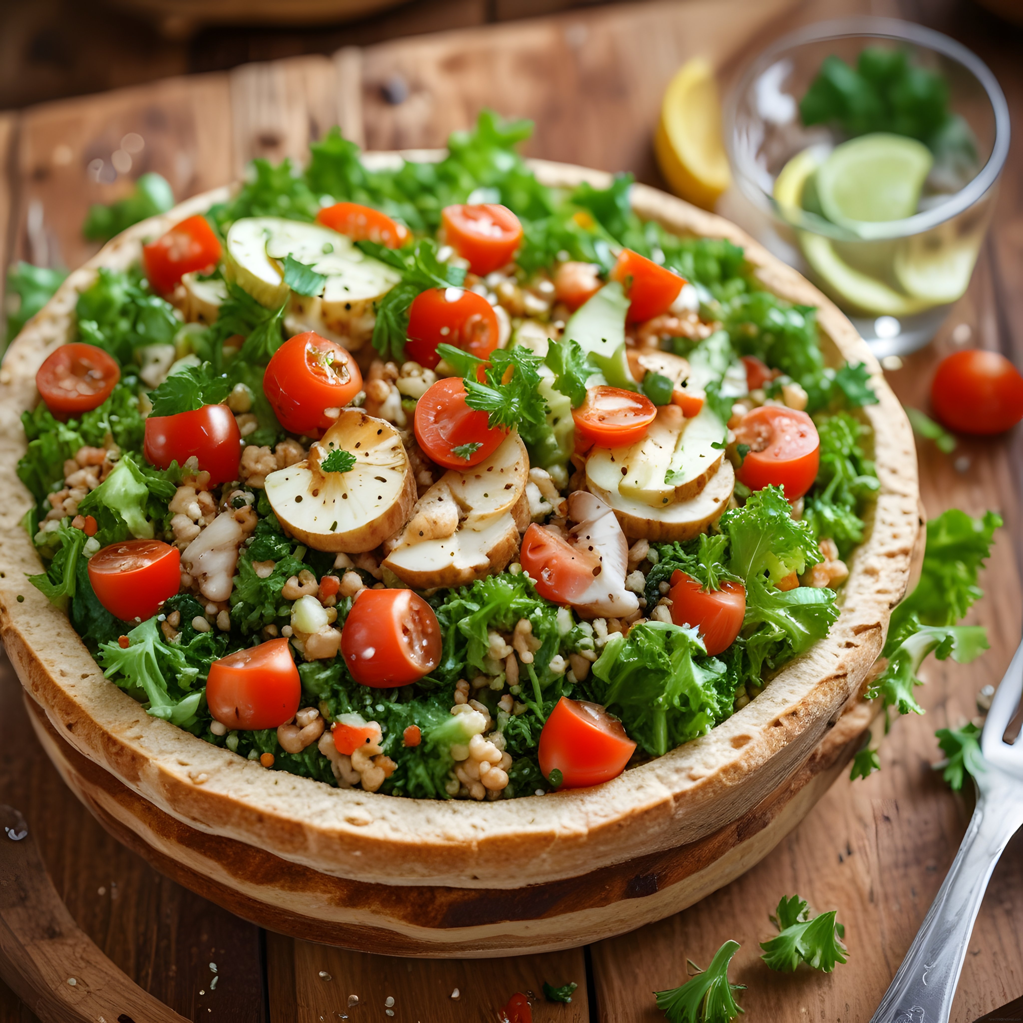 Ekmek Çanağında Tavuklu Salata ile Şık ve Besleyici Bir Ana Öğün Tarifi