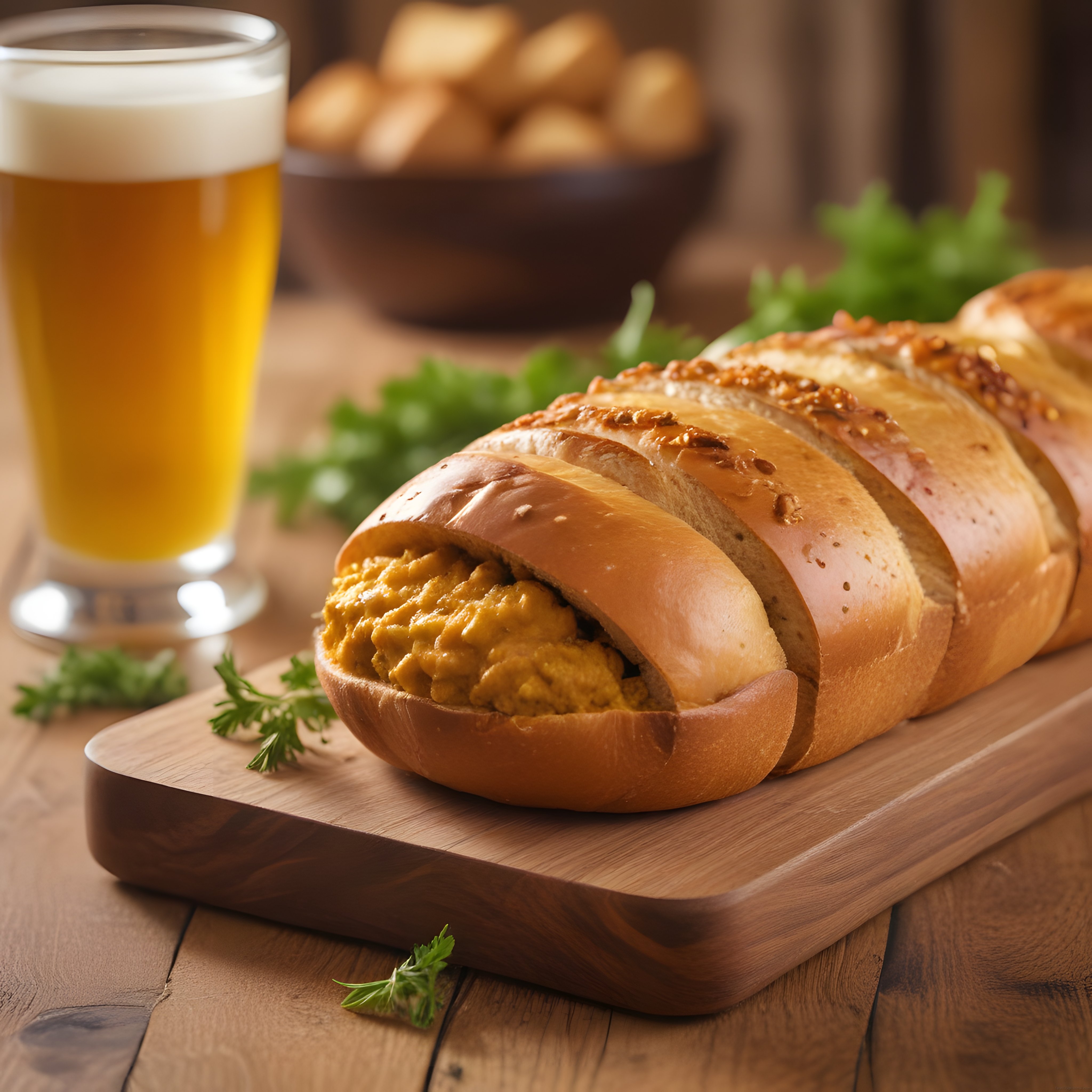 Ekmek Kasesinde Kremalı Bira Peyniri Sosu ve Yanında Soğuk Bira Keyfi