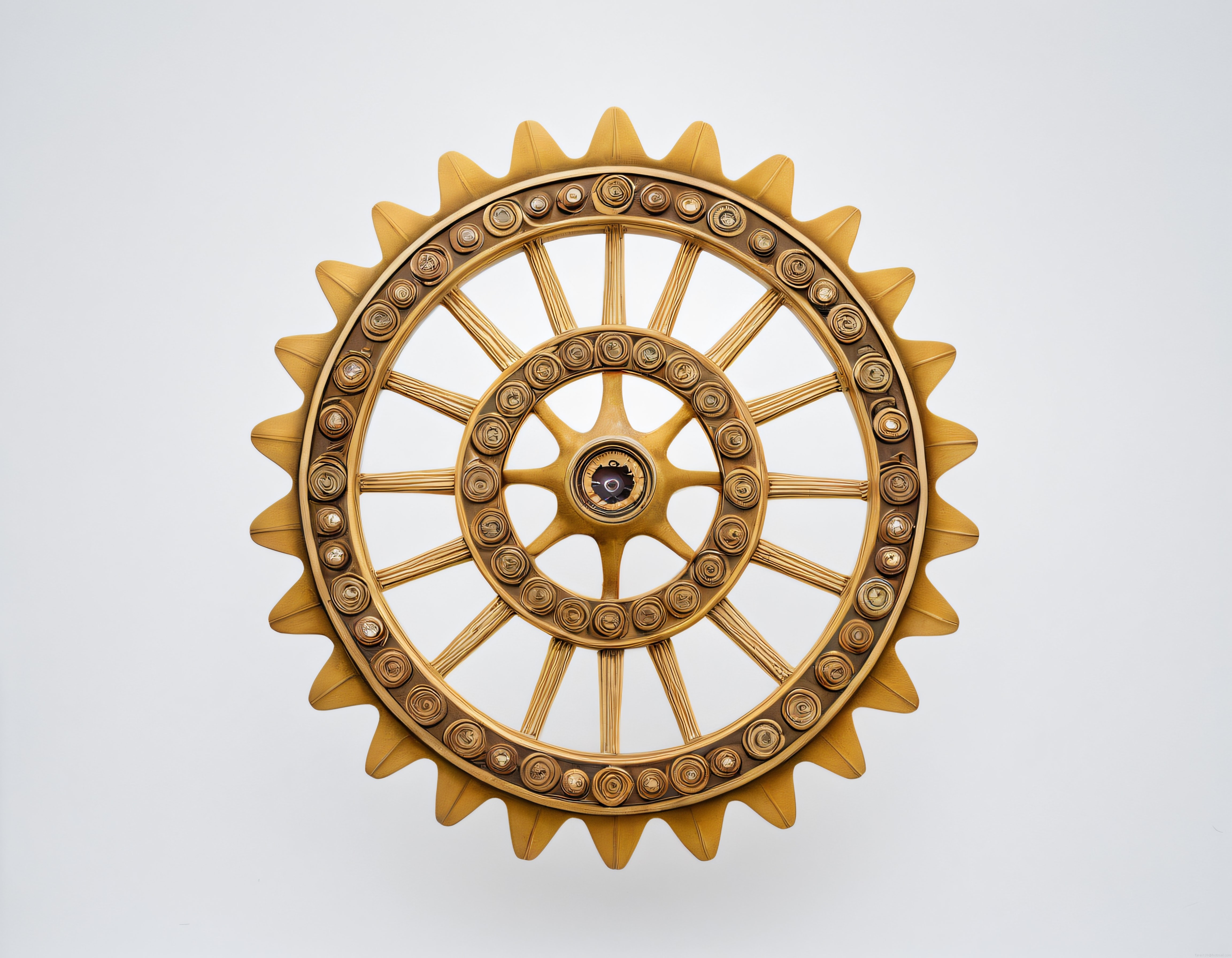 El Yapımı Gold Steampunk Dişli Çark Sanatsal Dekoratif Duvar Aksesuarı