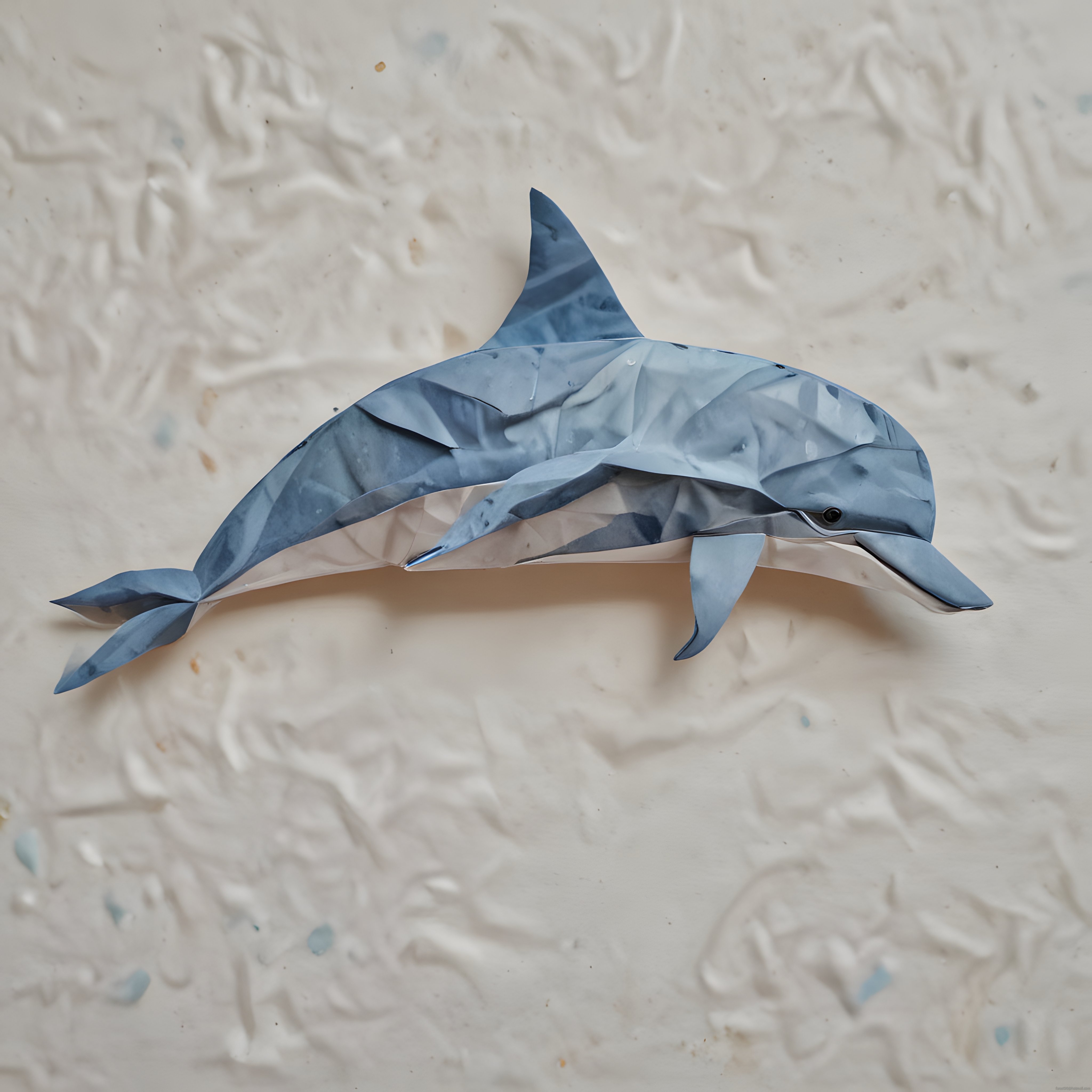 El Yapımı Mavi Origami Yunus: Kağıt Katlama Sanatı ve Dekorasyon Önerisi