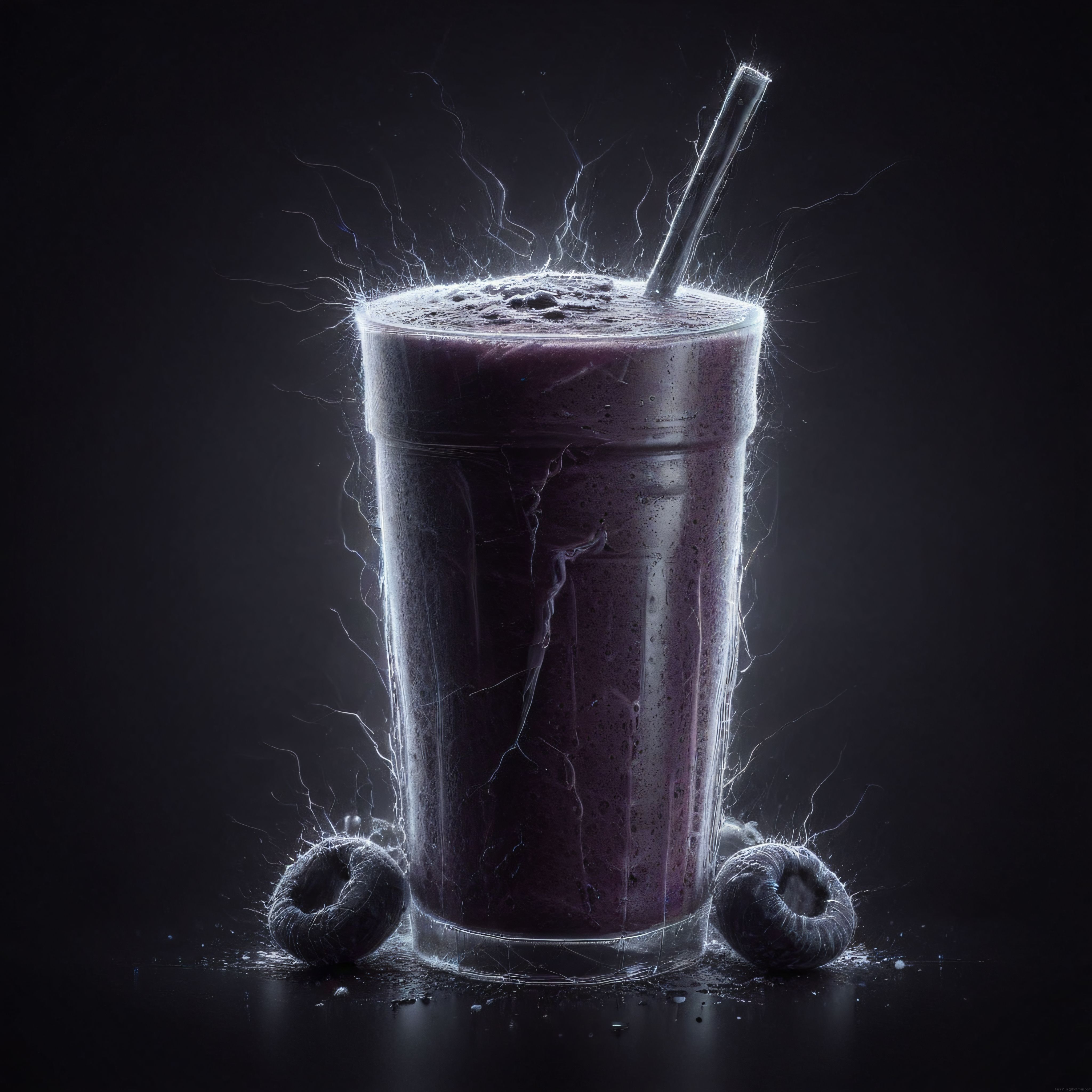 Elektriklenmiş Mor Smoothie: Enerji Veren ve Gizemli Bir İçecek Tasarımı