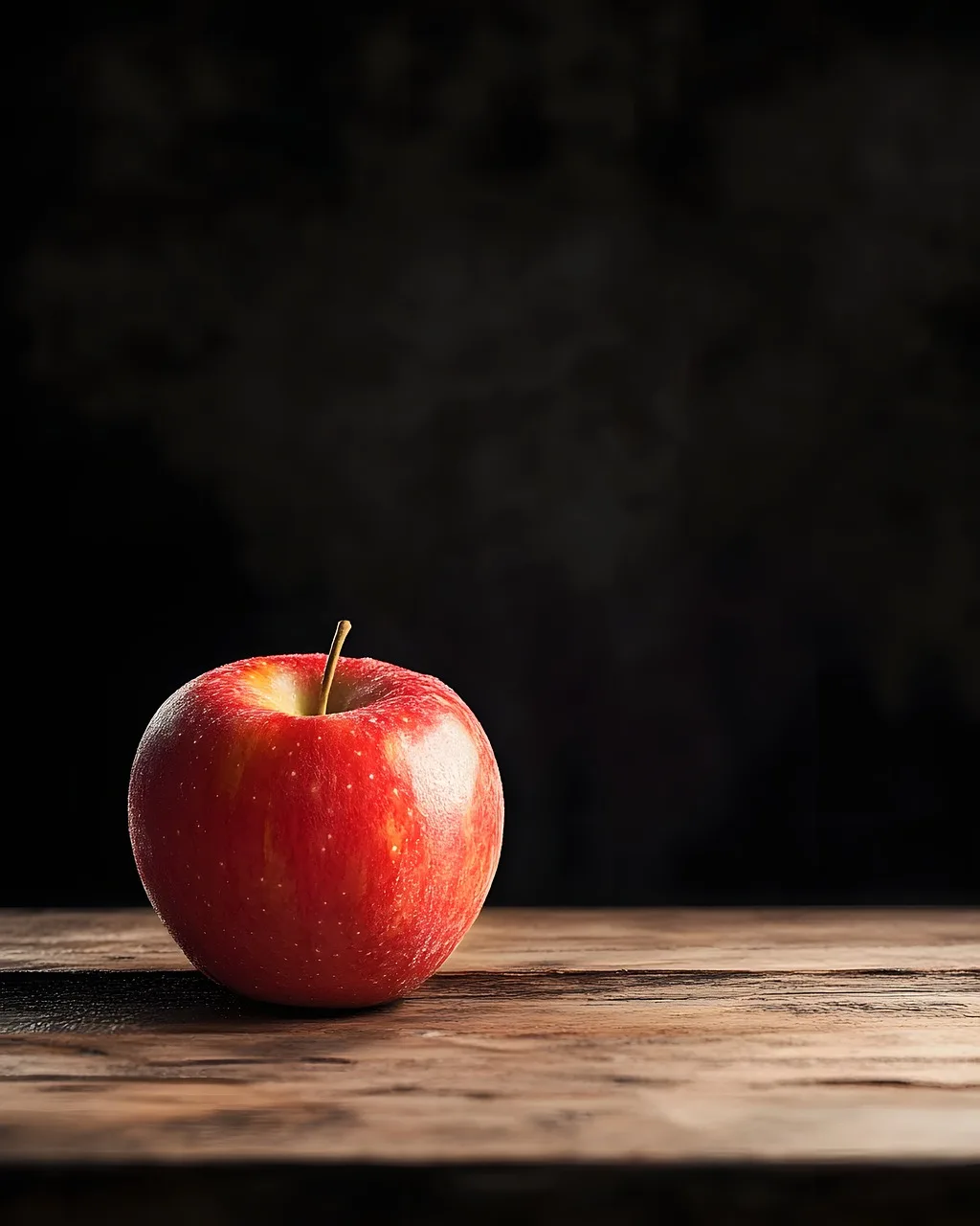 Elma masa üzerinde minimalist stil fotoğrafı