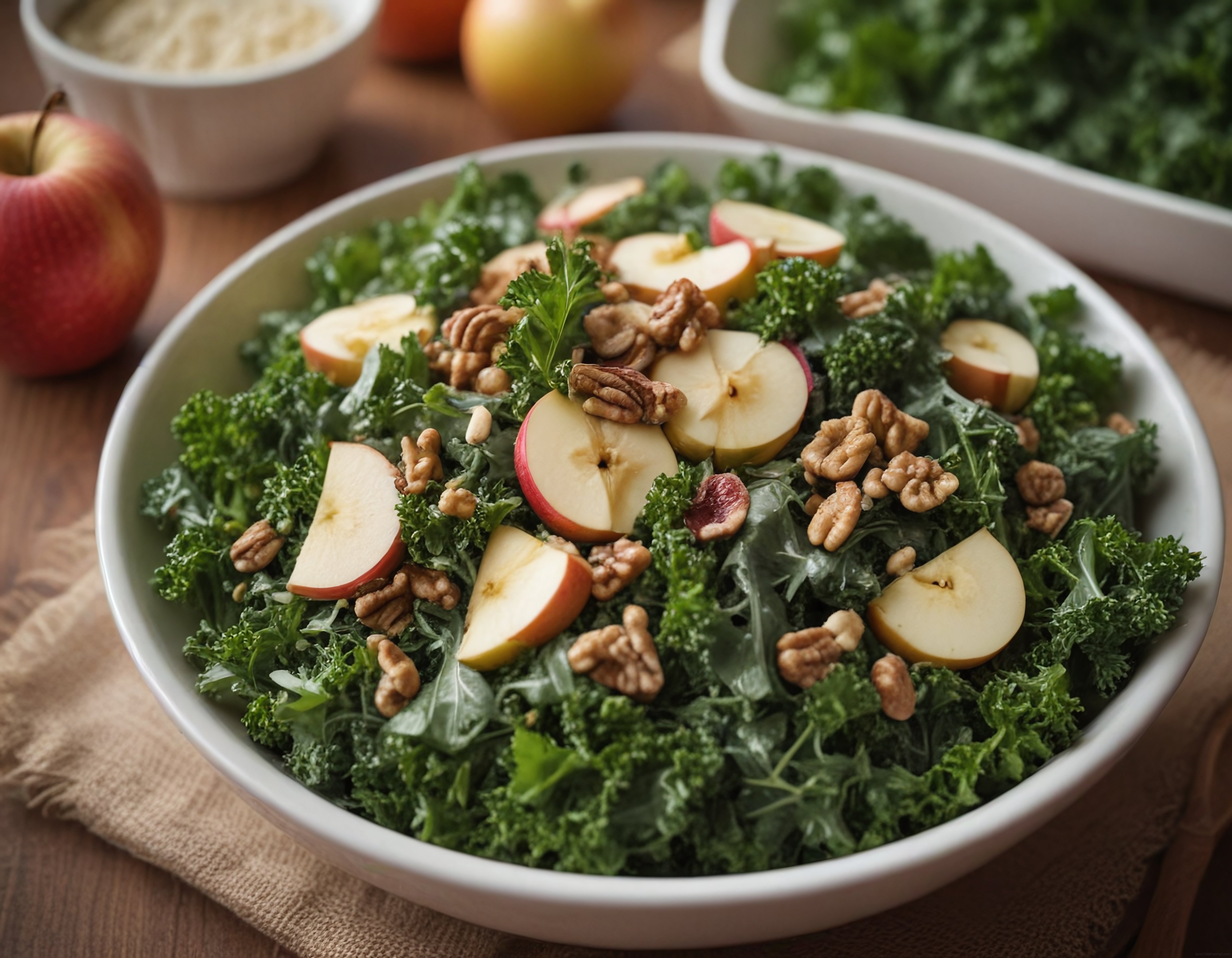Elma ve Cevizli Kış Salatası: Sağlıklı Yeşil Yapraklı Tarif Önerisi