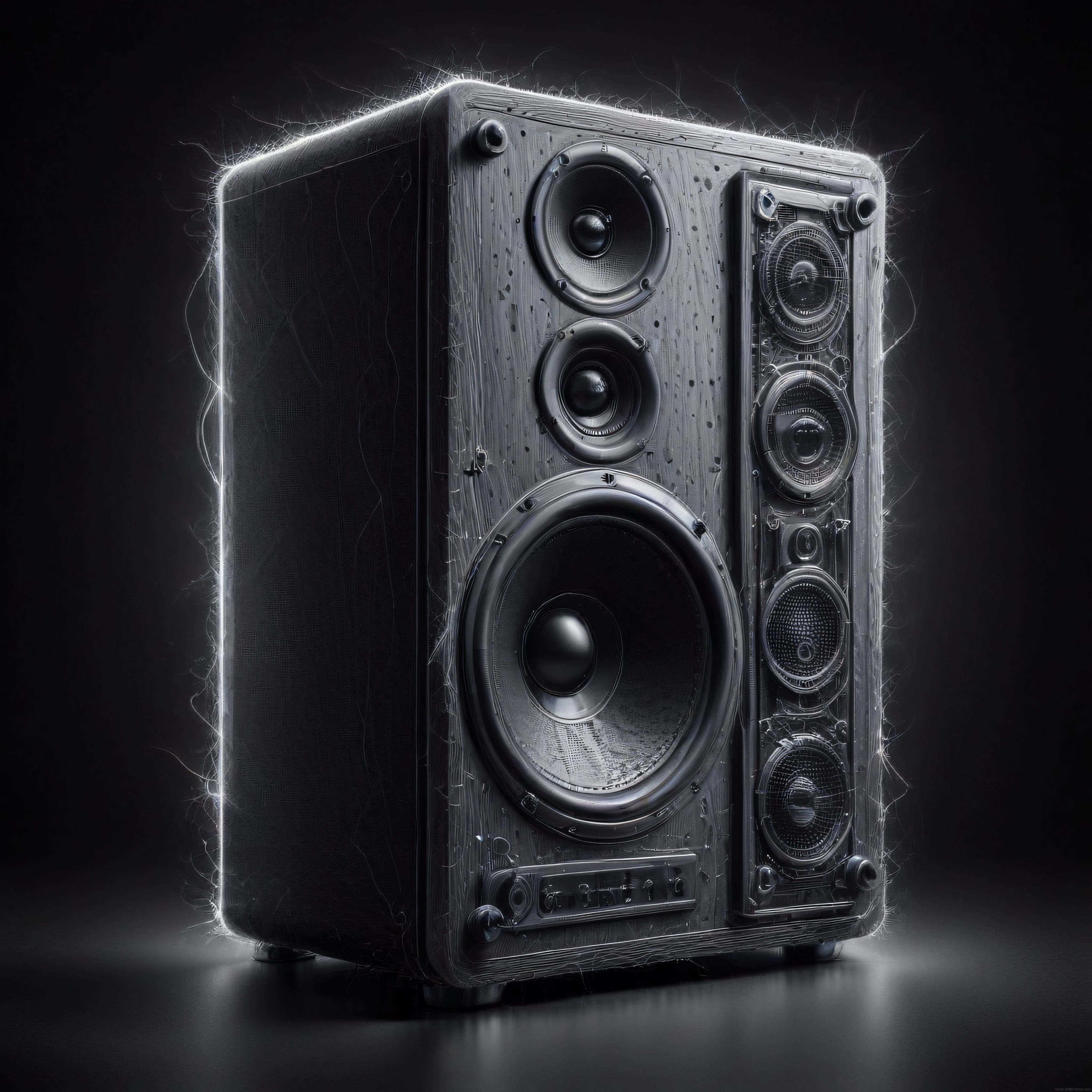 Endüstriyel tasarımlı yüksek performanslı subwoofer ve hoparlör sistemi