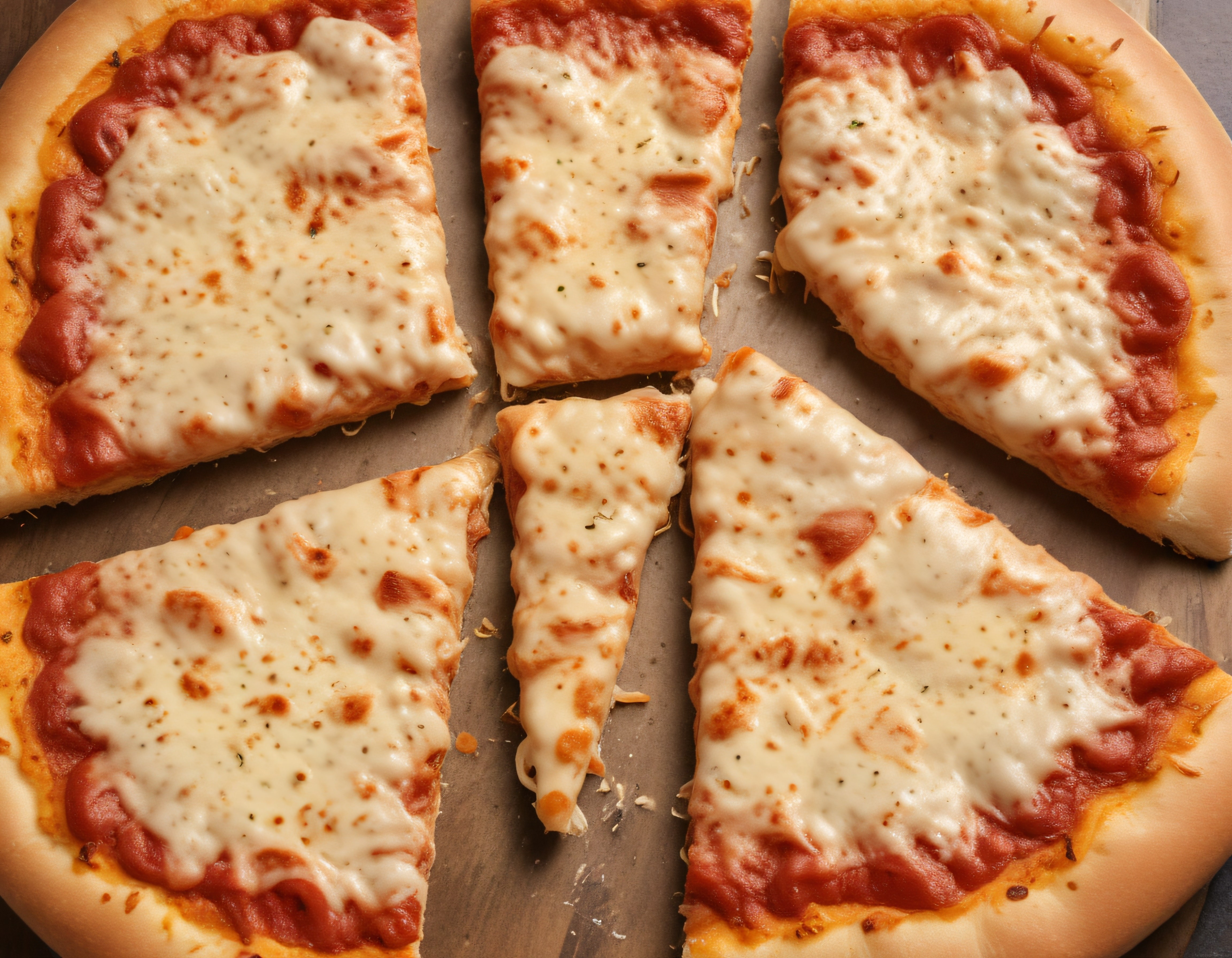Erimiş Mozzarella Peynirli Taze Pizza Dilimleri ile Lezzetli Sunum