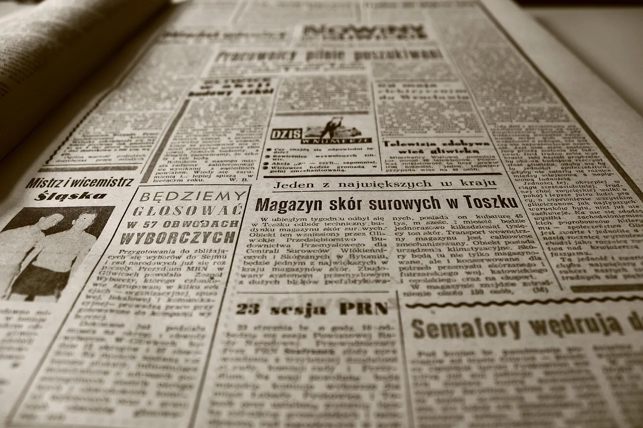 Eski gazete fotoğrafı retro sepya baskı