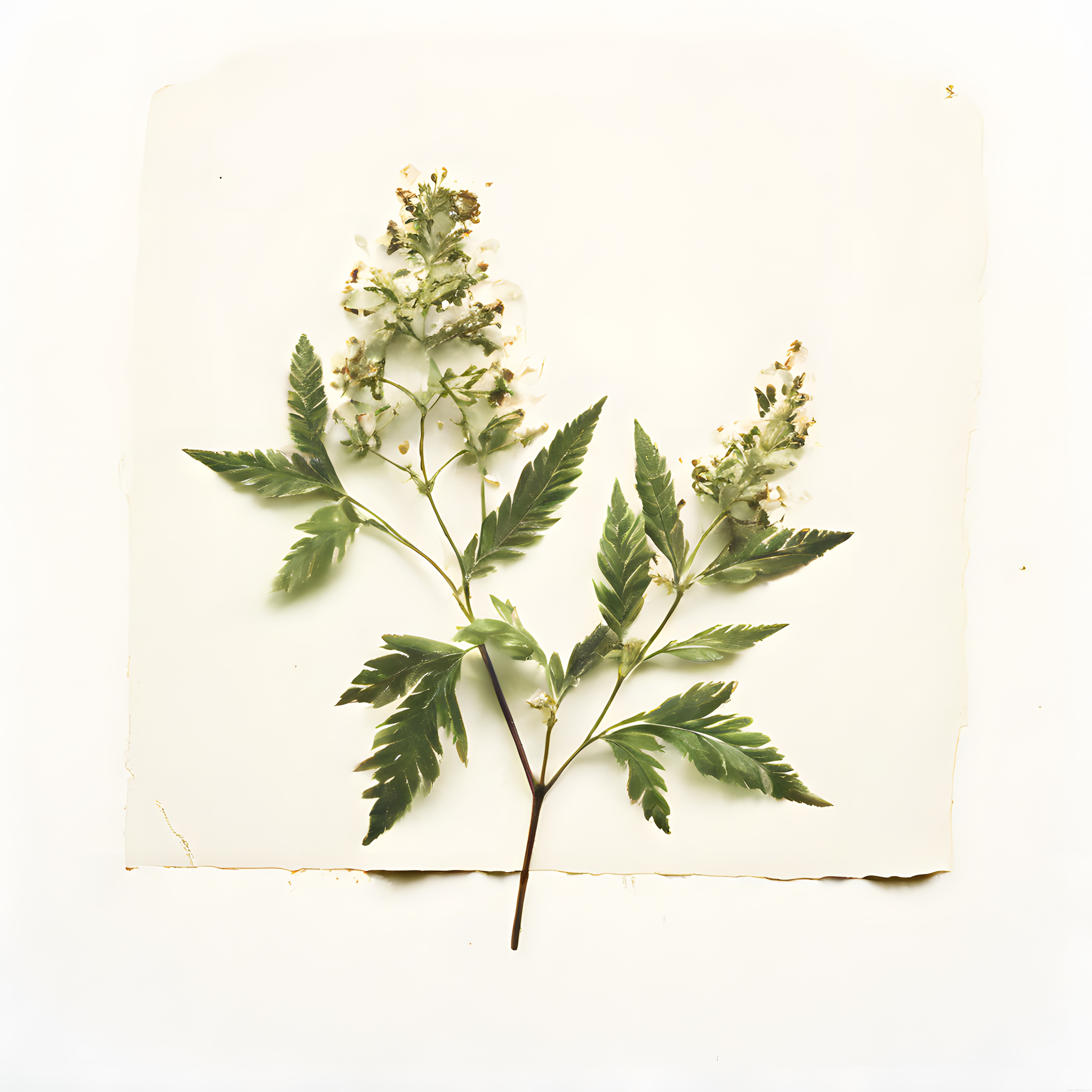 Eski Kağıt Üzerinde Kurutulmuş Yaprak ve Çiçeklerden Botanik Herbarium Eski Kağıt Üzerinde Kurutulmuş Yaprak ve Çiçeklerden Botanik Herbarium