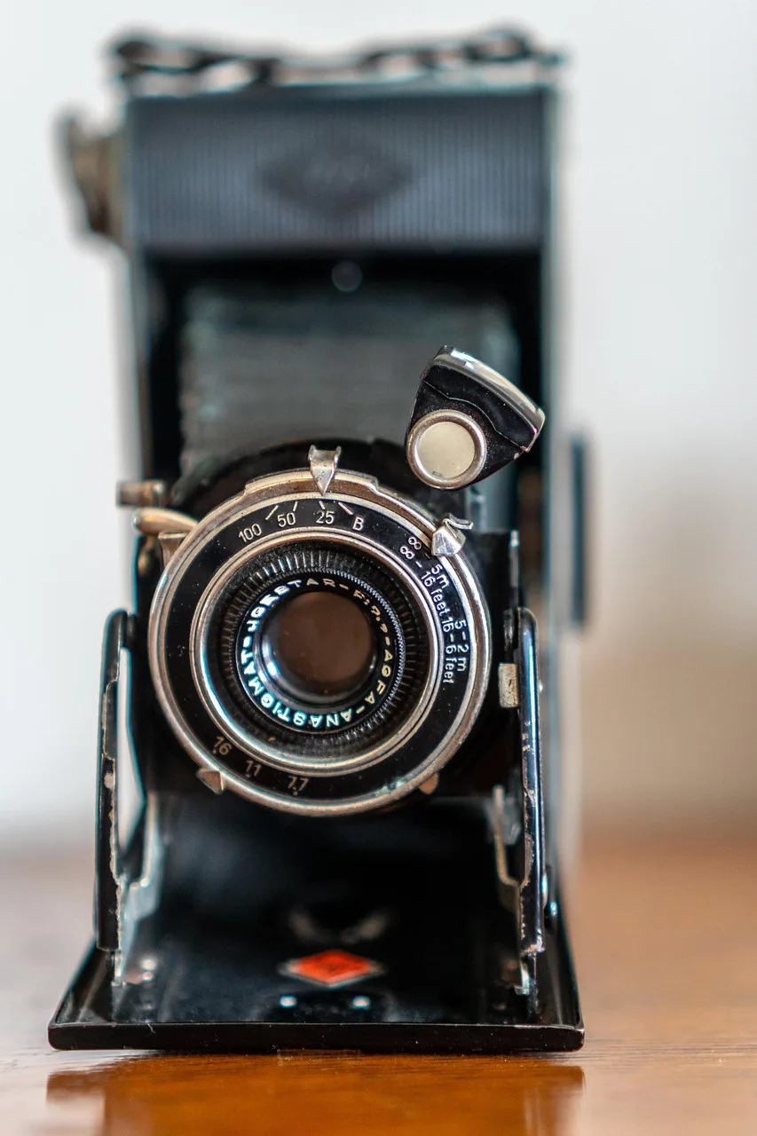 Eski kamera fotoğraf lens vintage sahnesi