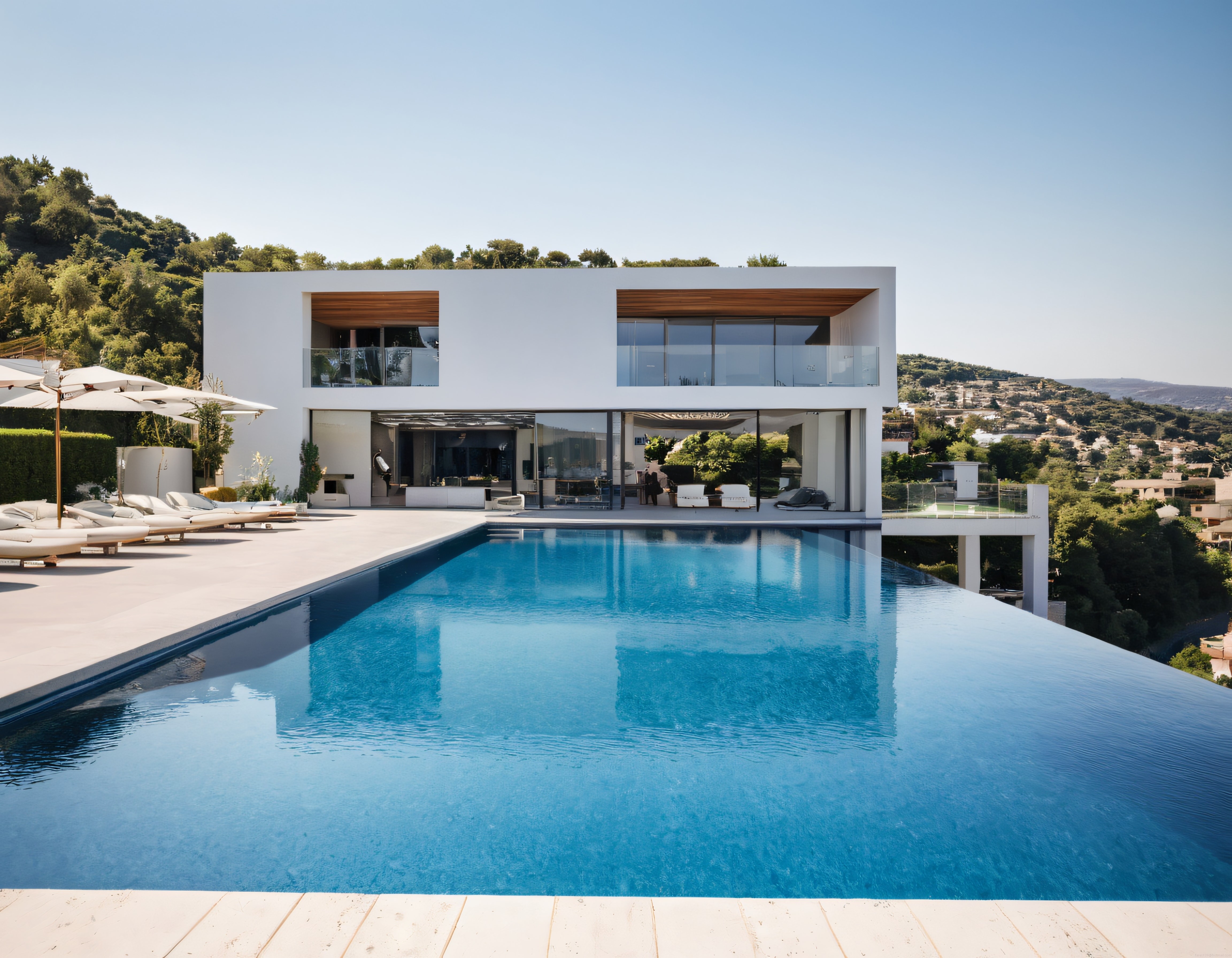 Eşsiz Modern Villa: Sonsuzluk Havuzu, Lüks Teras ve Panoramik Vadi Manzarası