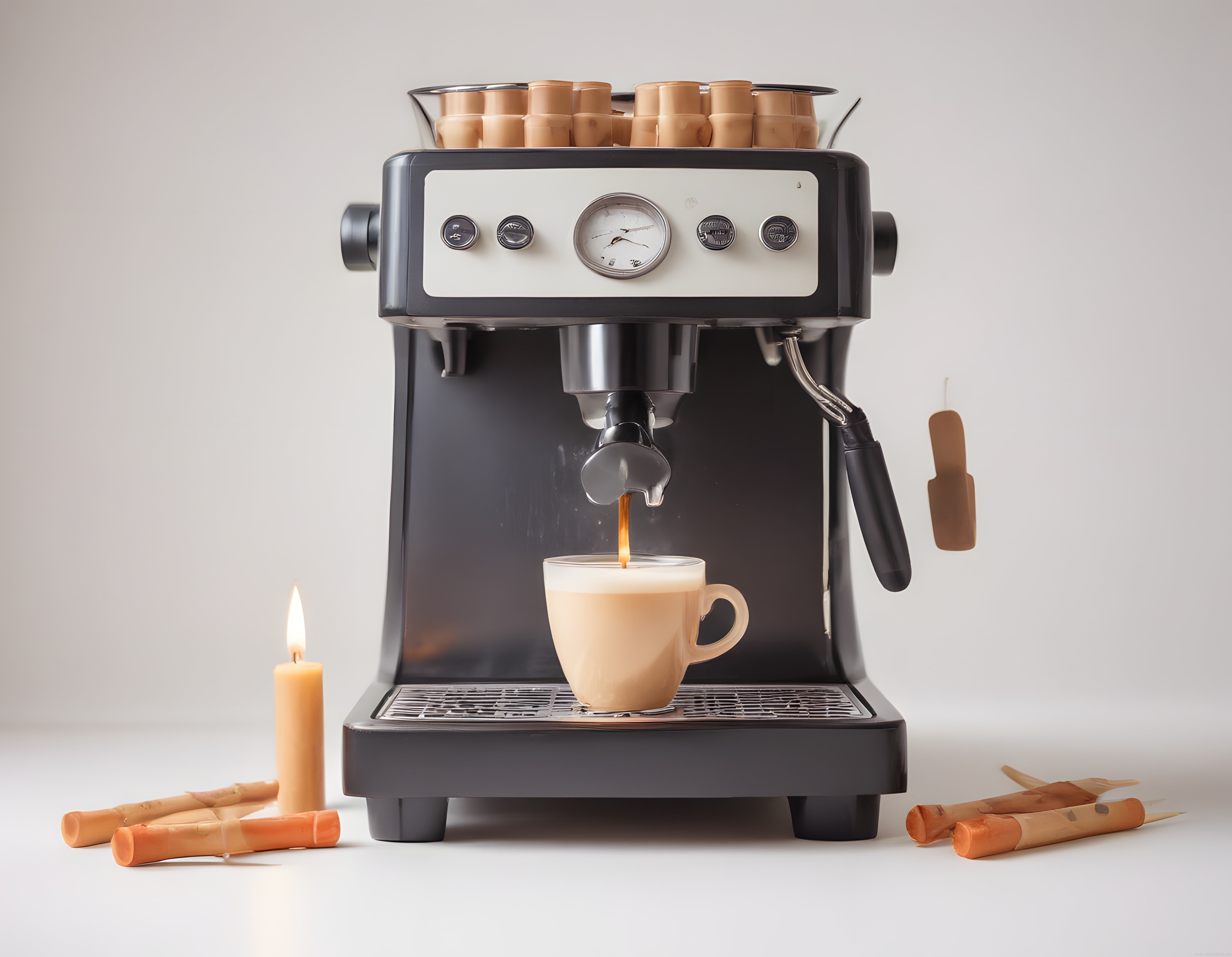 Ev Tipi Espresso Makinesiyle Lezzetli Kahve Keyfi ve Sıcak Atmosfer