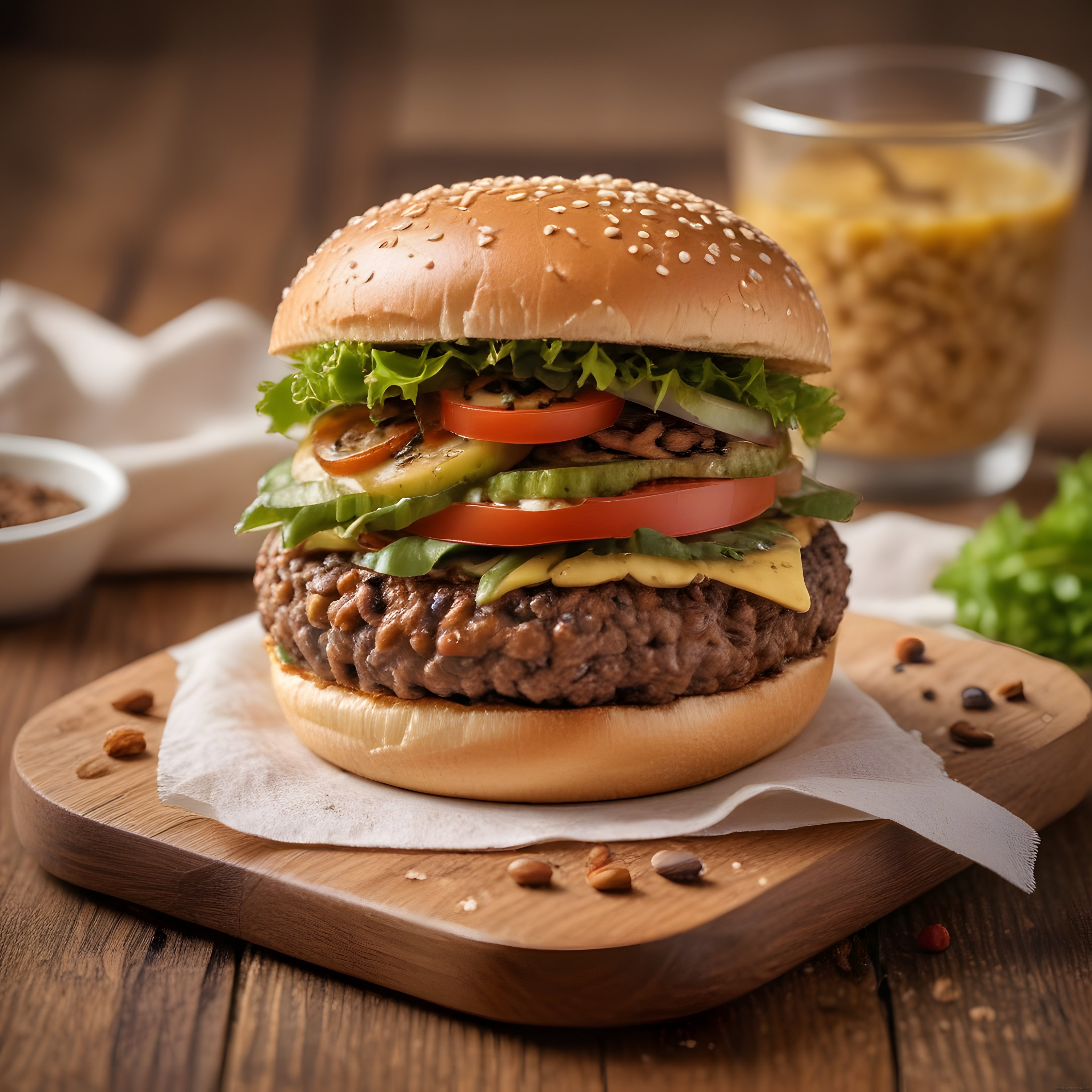 Ev Yapımı Amerikan Hamburger: Cheddarlı Izgara Köfte ve Susamlı Ekmek