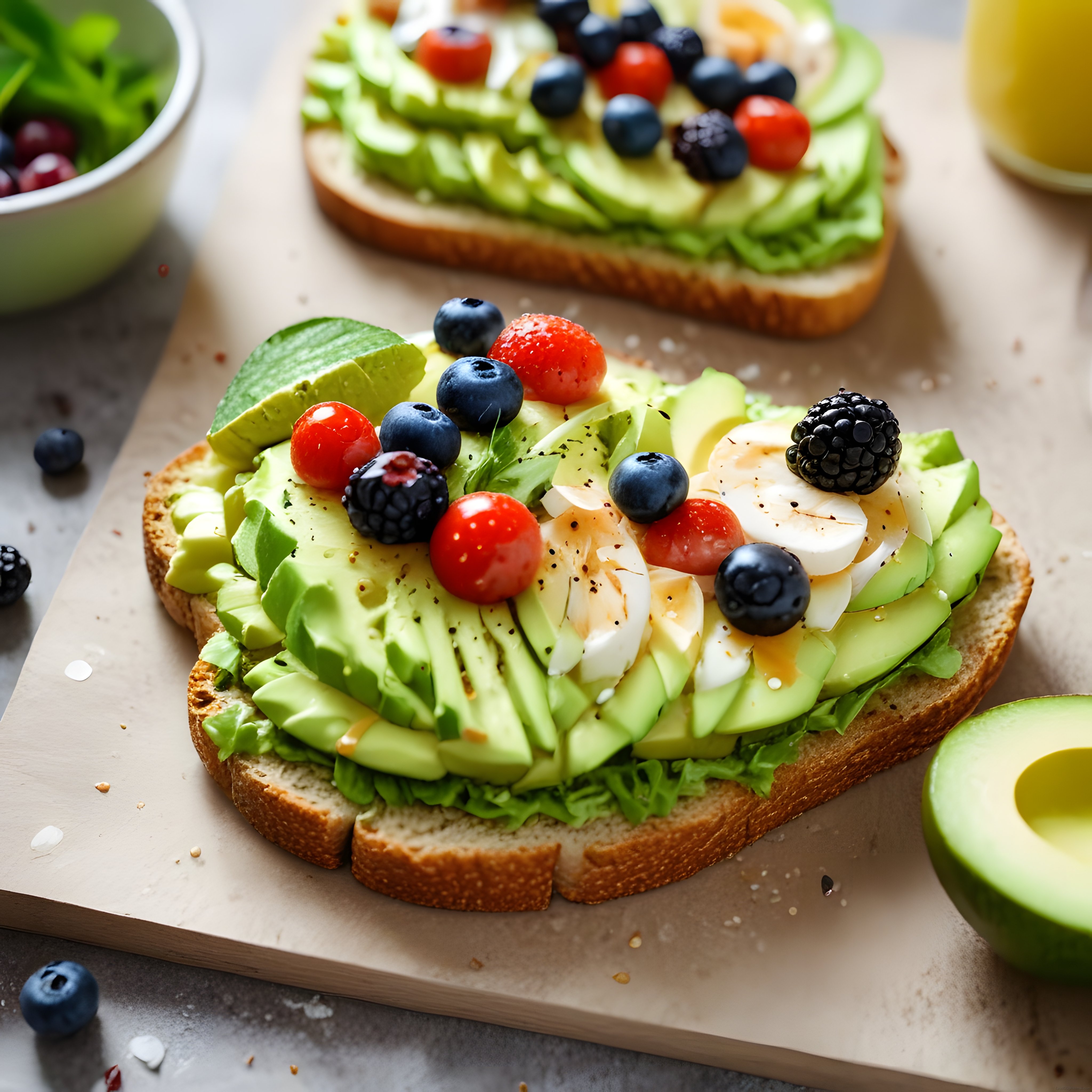Ev Yapımı Avokado Toast: Yumurta ve Taze Orman Meyveleriyle Kahvaltı Keyfi