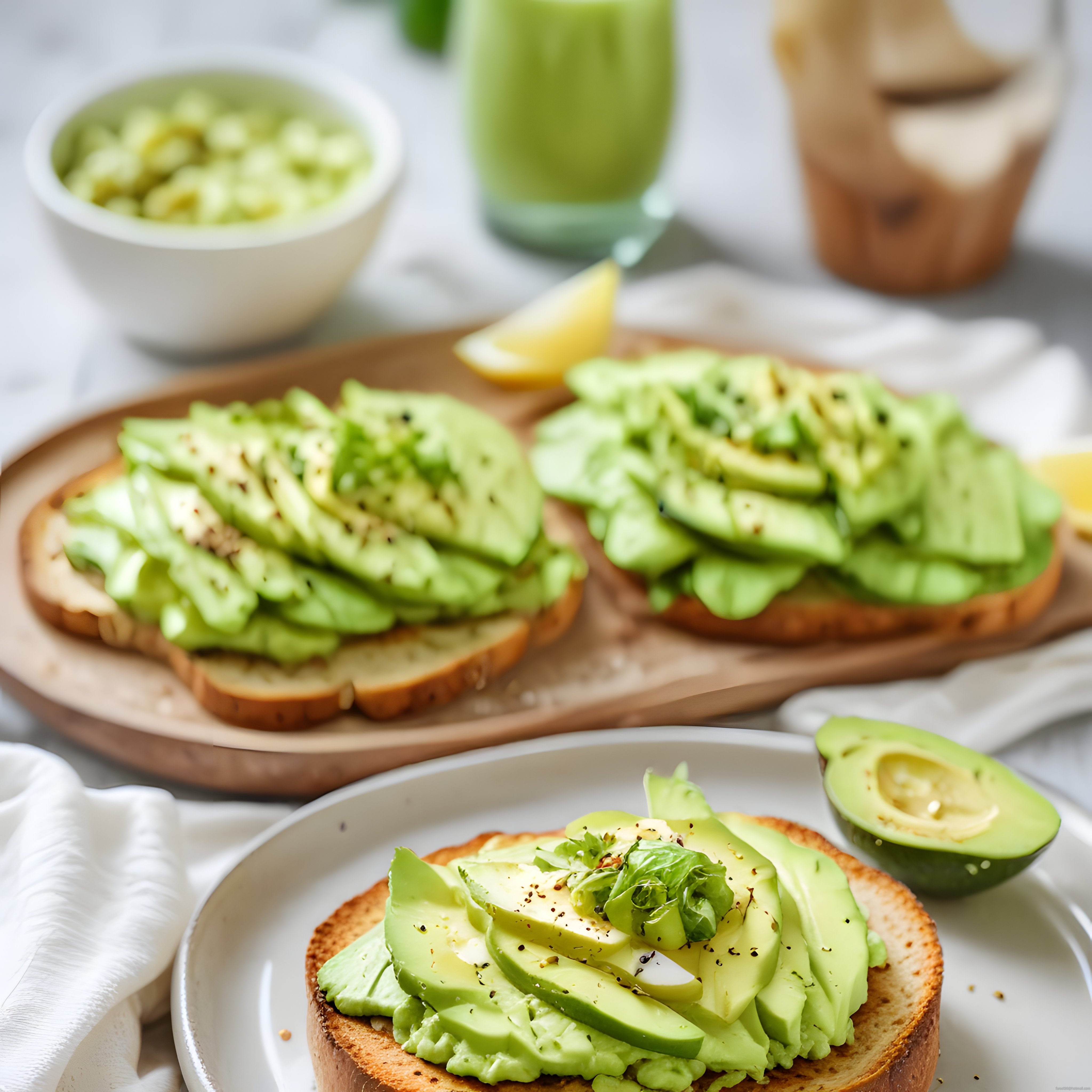 Ev Yapımı Avokado Tost ve Smoothie ile Hafif ve Sağlıklı Kahvaltı Keyfi