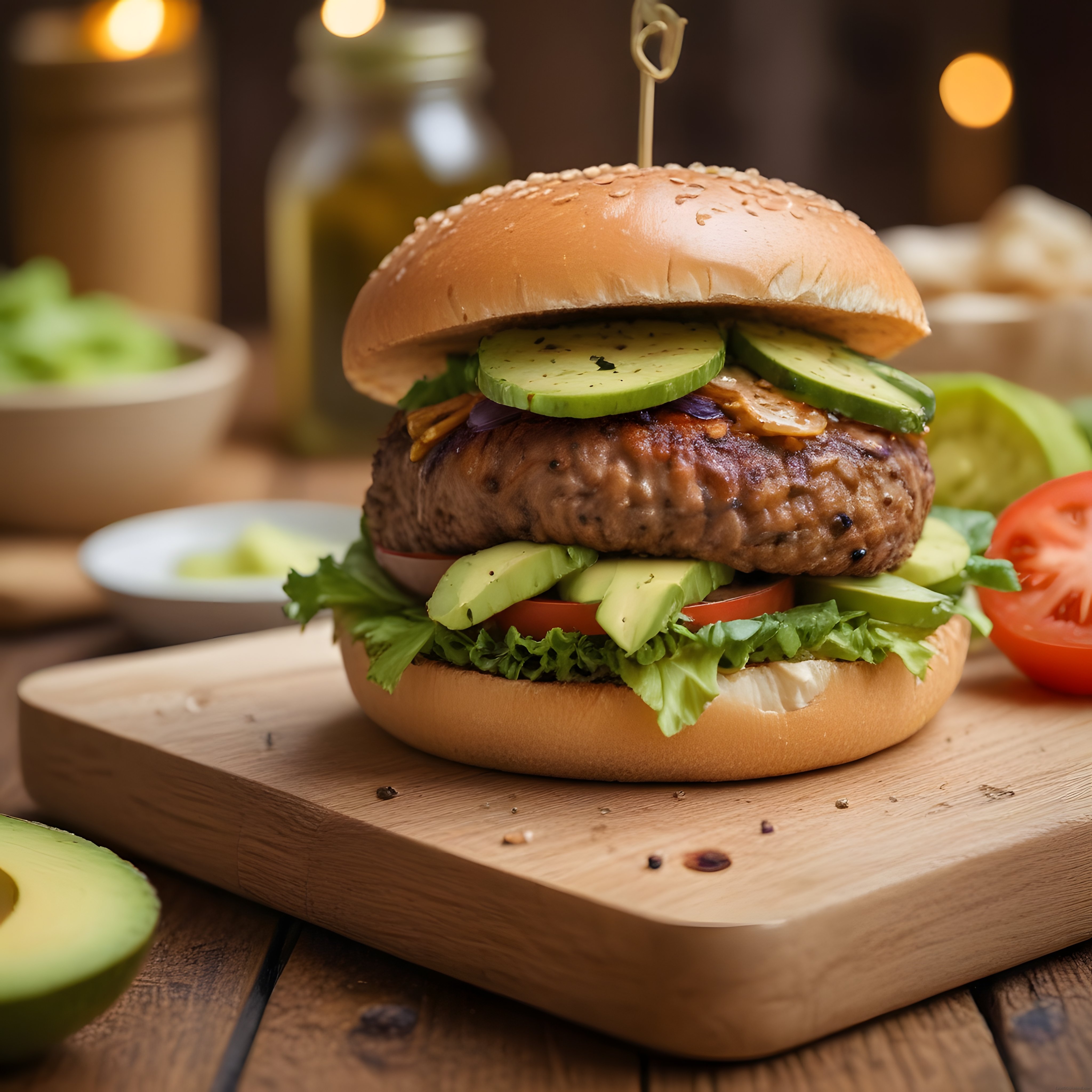 Ev Yapımı Avokadolu Hamburger: Sağlıklı ve Lezzetli Akşam Yemeği Fikri