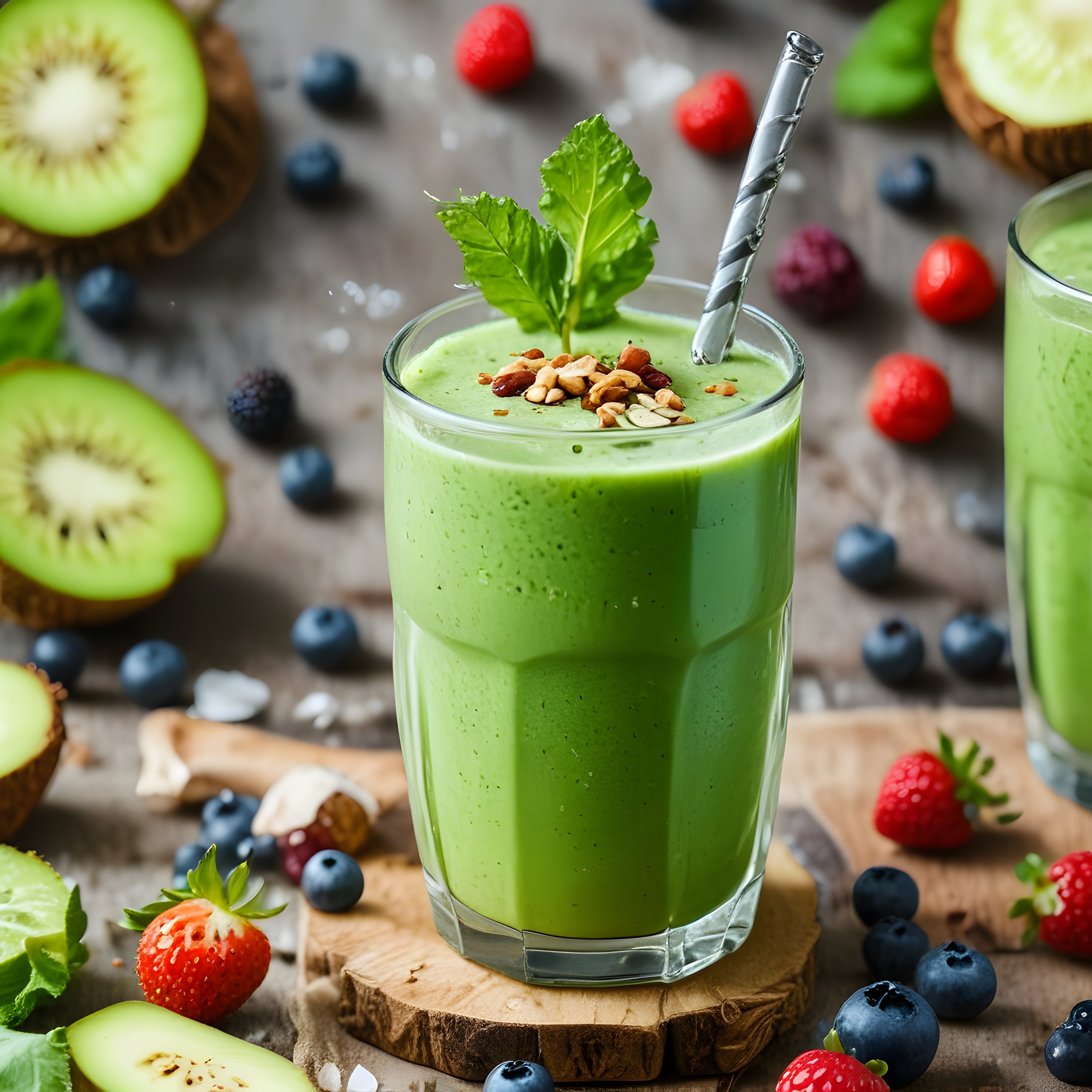 Ev Yapımı Avokadolu Yeşil Smoothie ile Besleyici Kahvaltı Fikri