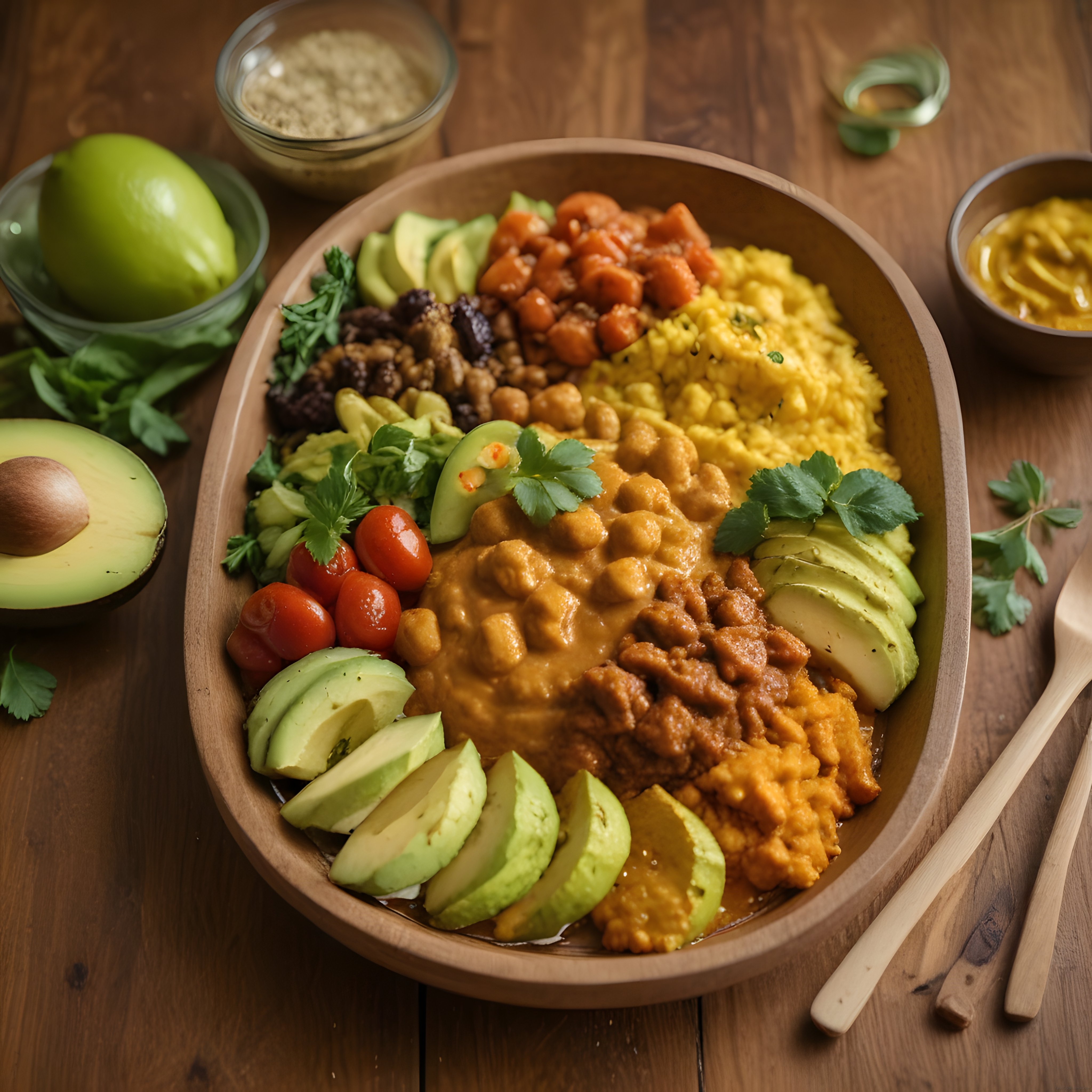 Ev Yapımı Besleyici Nohutlu Avokadolu Vegan Buddha Bowl Tarifi