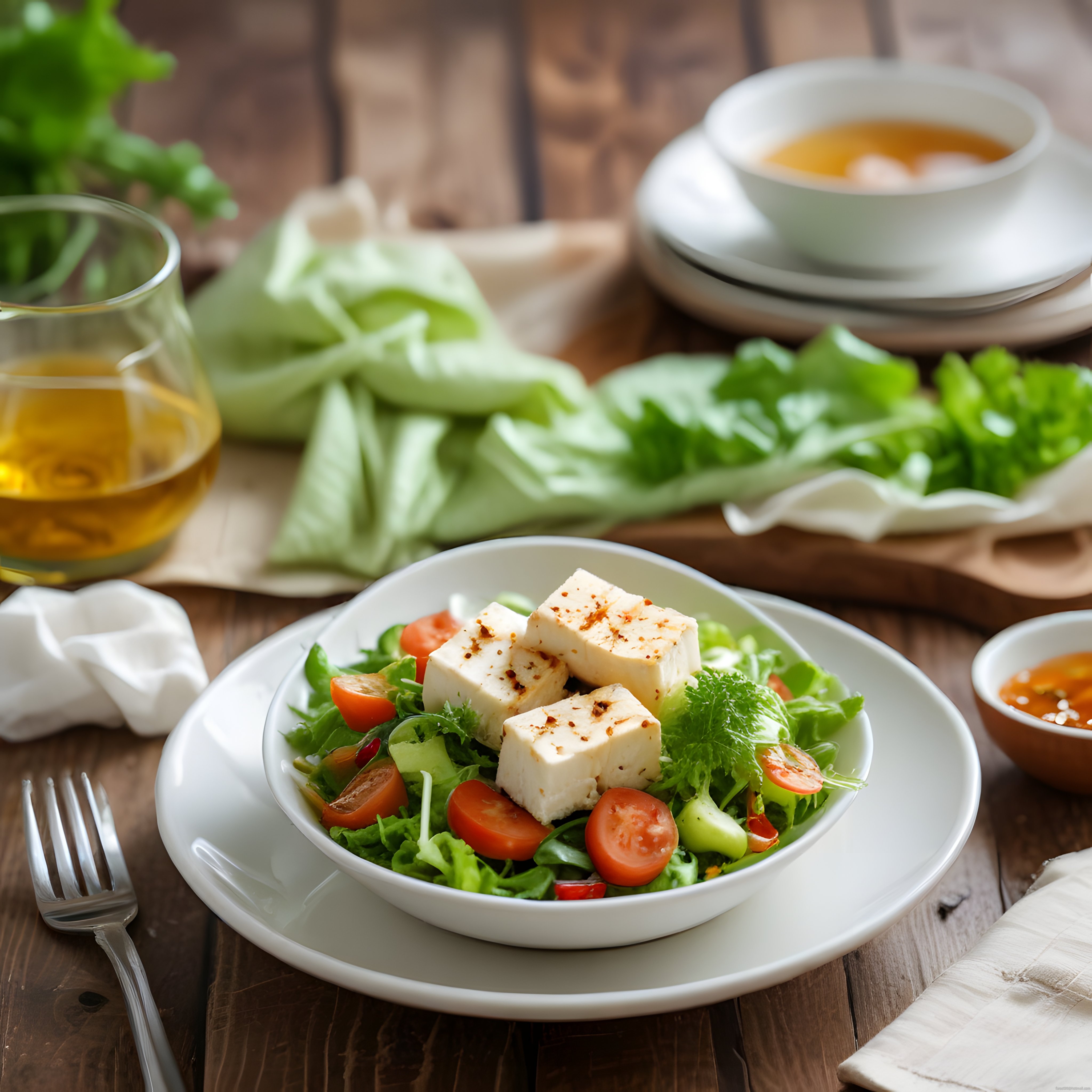 Ev Yapımı Beyaz Peynirli Taze Yeşillik Salatası ve Pratik Sunum Önerileri