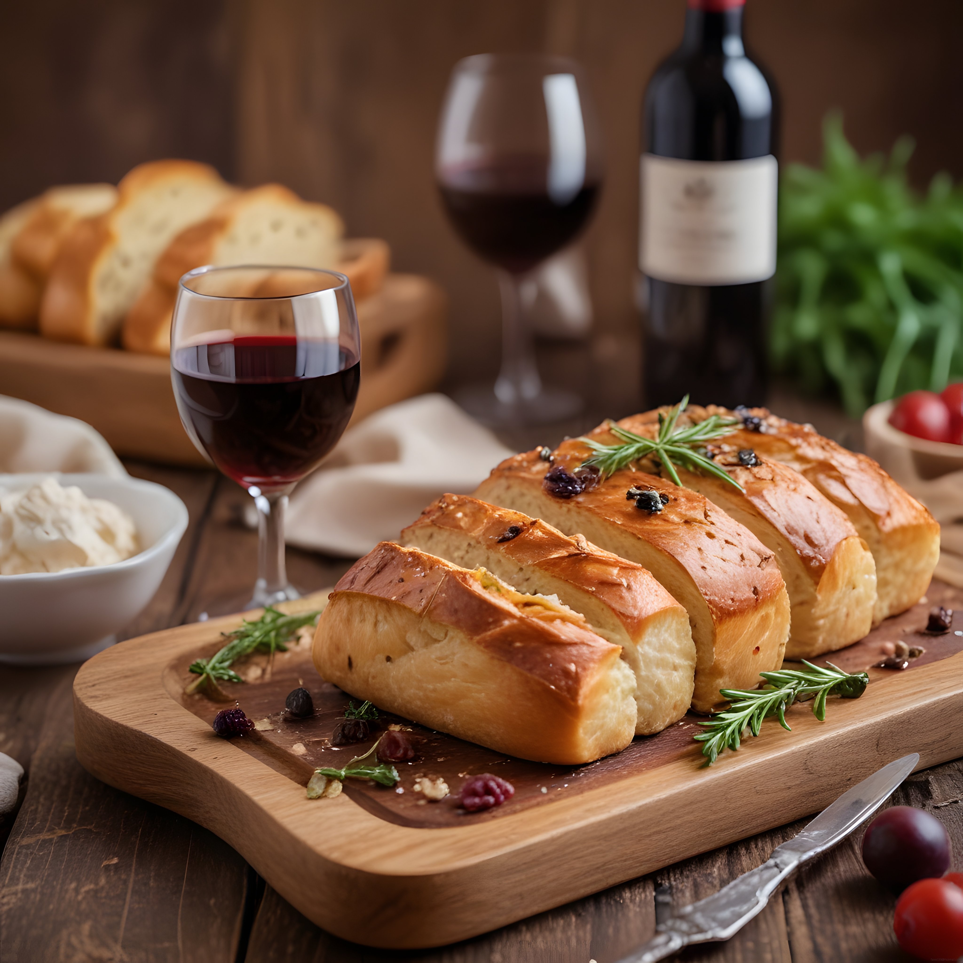 Ev Yapımı Biberiyeli Focaccia ve Kırmızı Şarap ile Eşsiz Akşam Atıştırmalığı