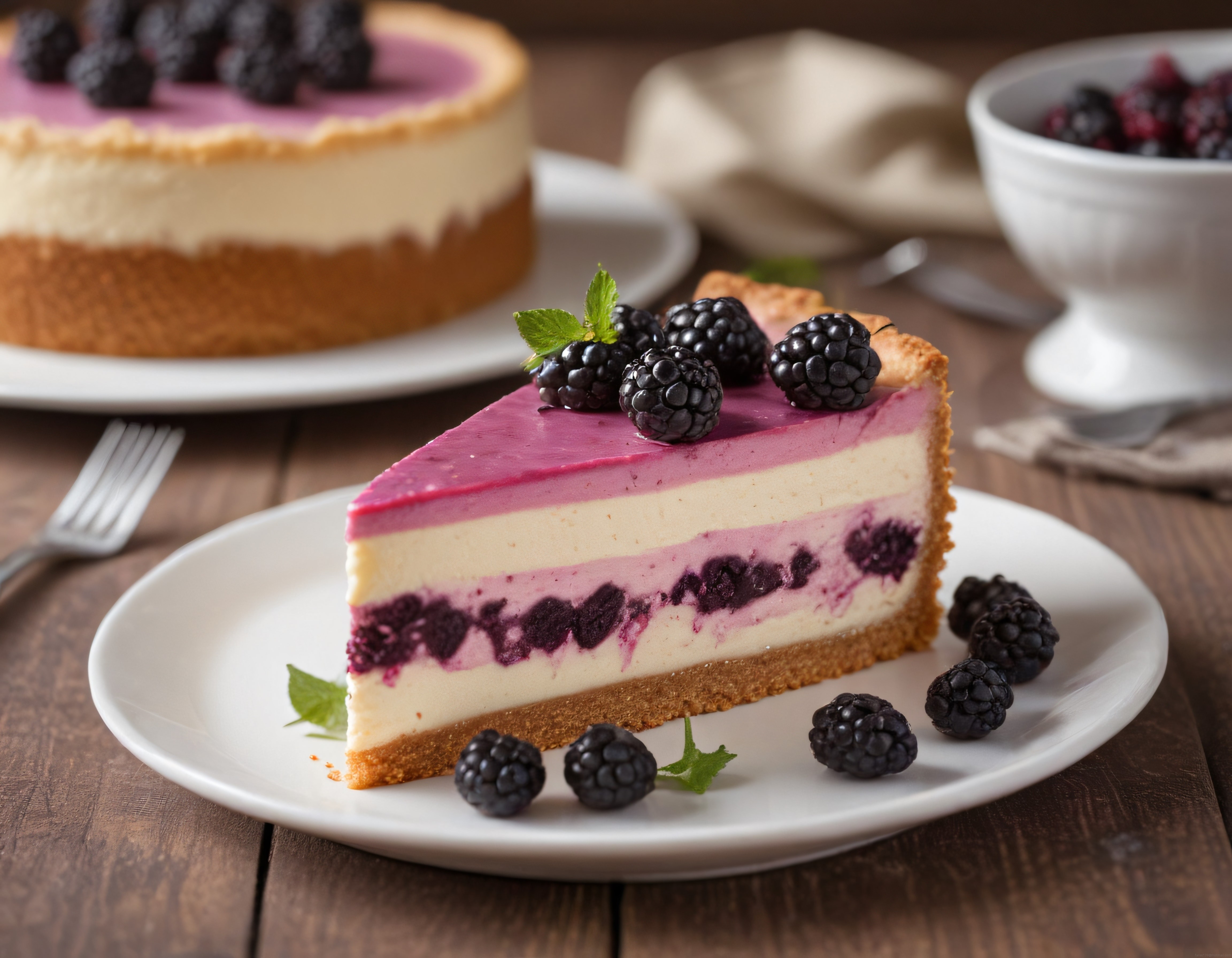 Ev Yapımı Böğürtlenli Cheesecake Tarifi: Kremalı Meyveli Pasta