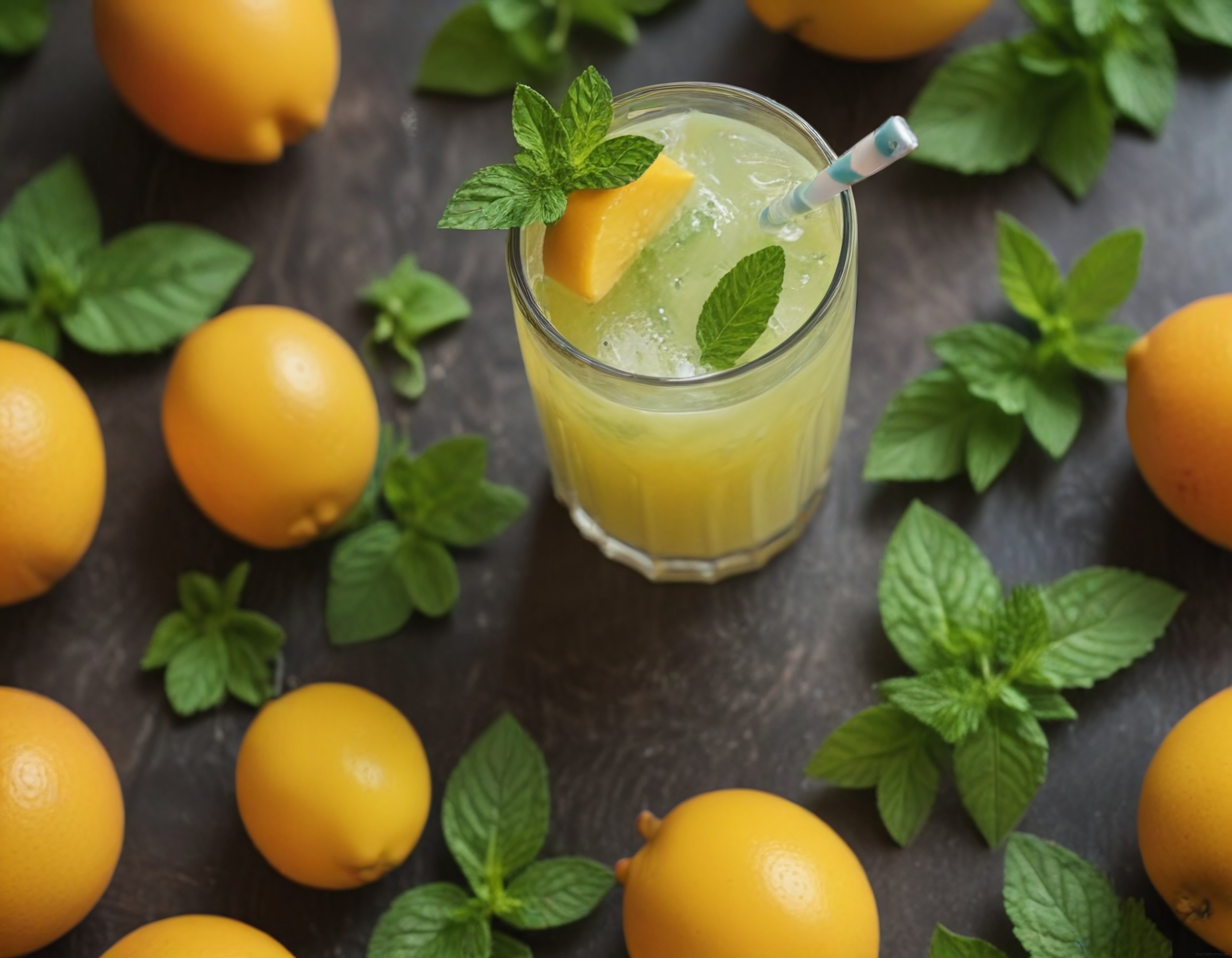 Ev Yapımı Buzlu Limonata: Taze Nane ve Limon Dilimleriyle Serinletici Sunum