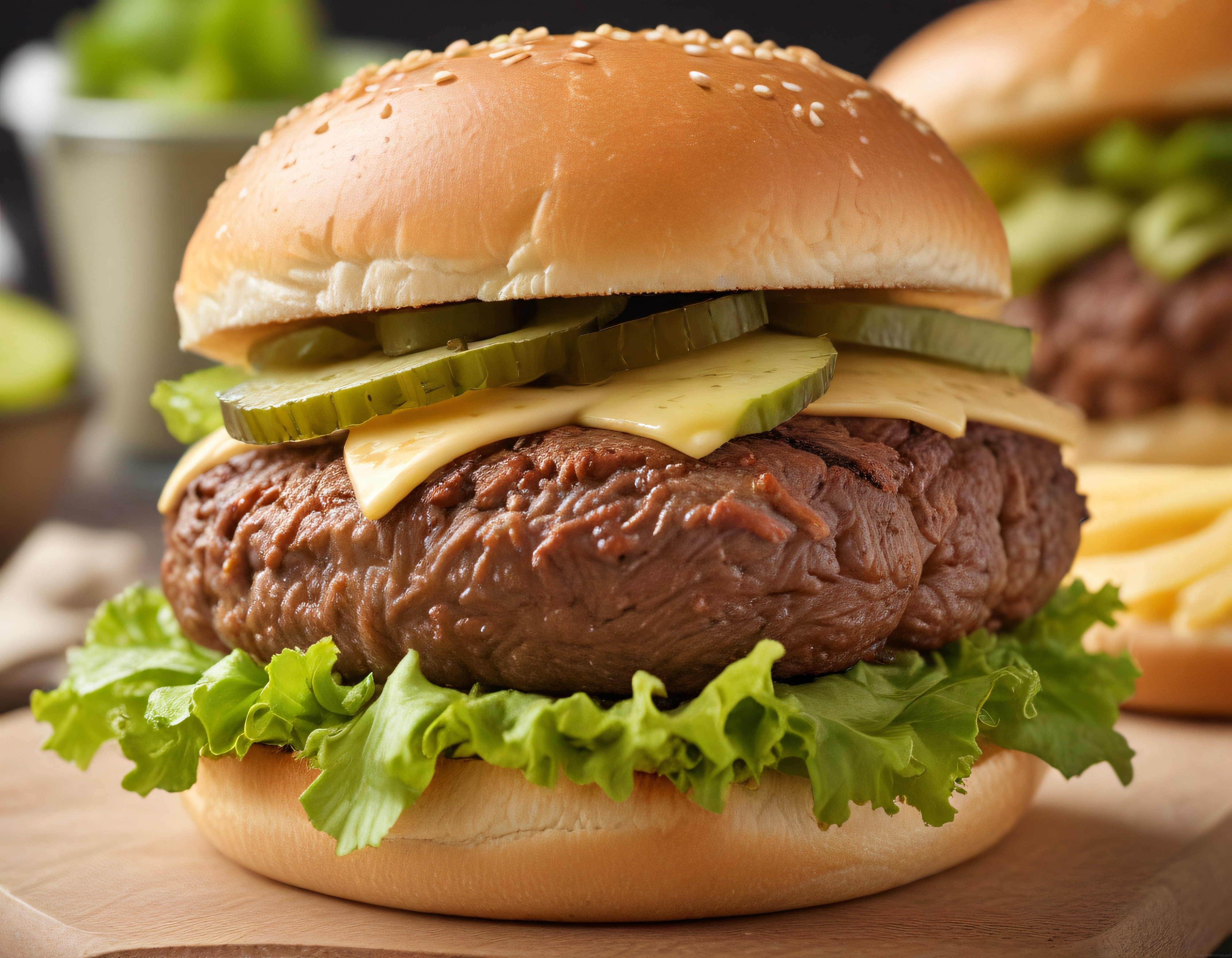 Ev Yapımı Cheddar Peynirli ve Turşulu Izgara Hamburger Tarifi
