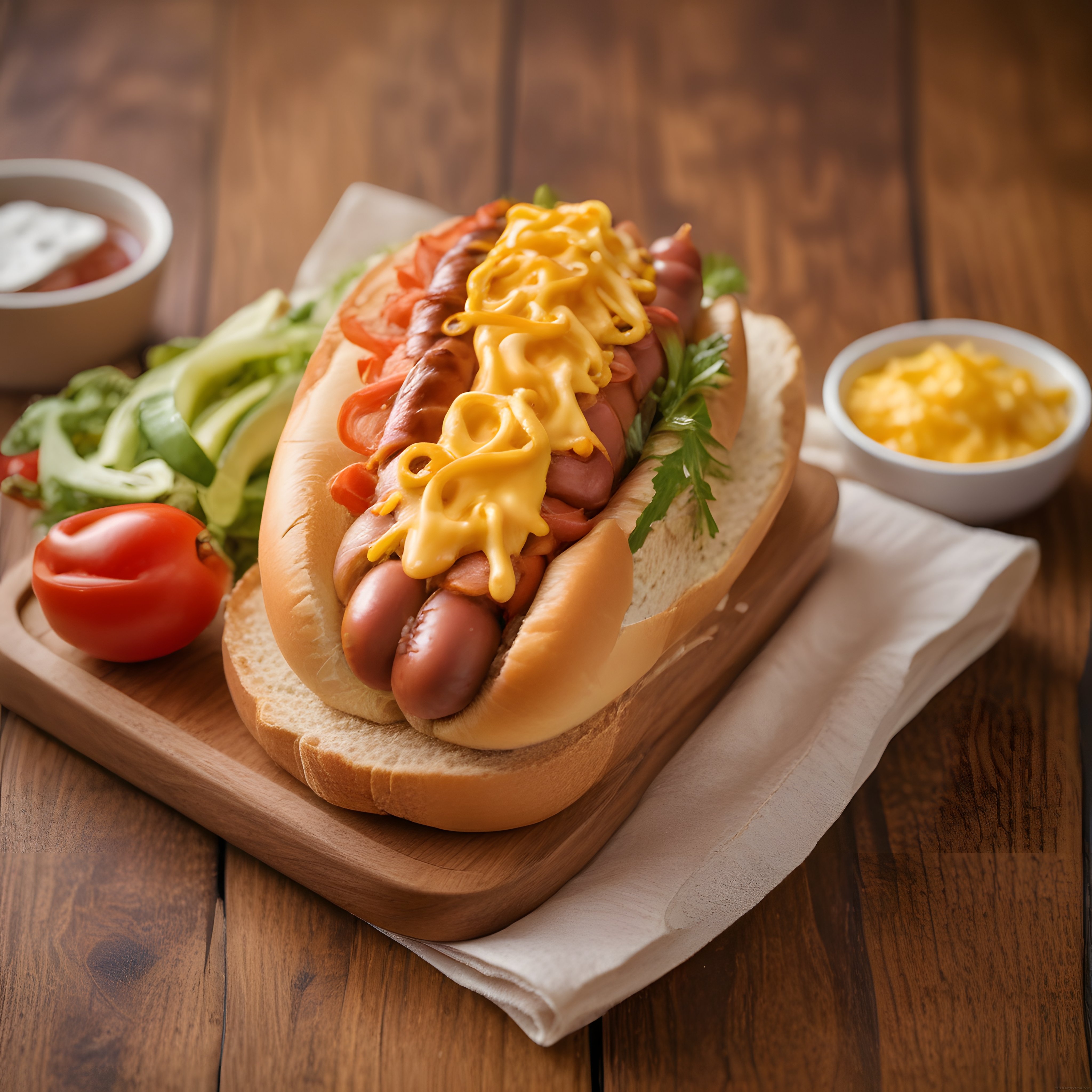 Ev Yapımı Cheddar Soslu Hot Dog: Peynirli Sosisli Ekmek Tarifi ve Sunum Önerisi