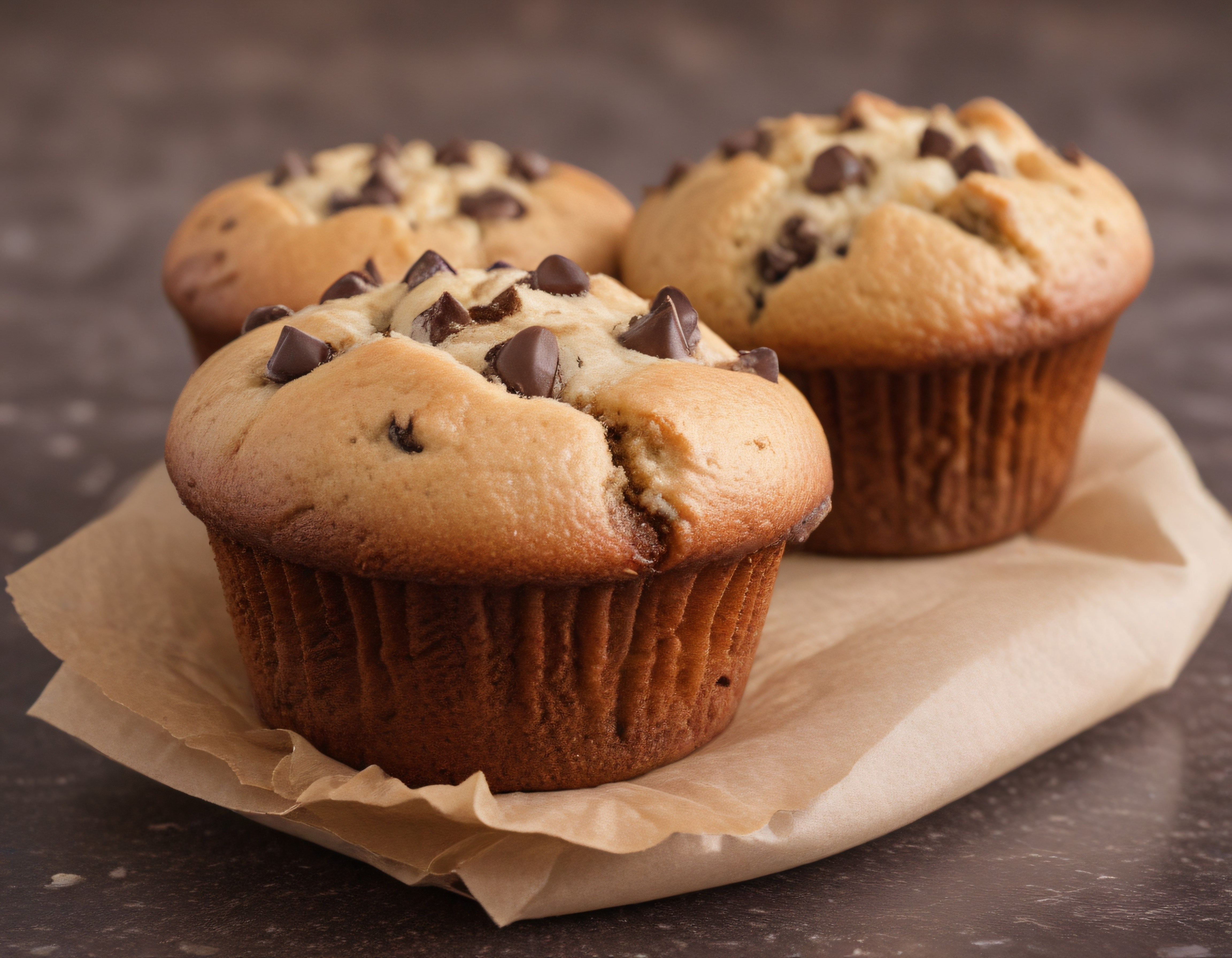 Ev Yapımı Çikolata Parçacıklı Muffinler: Kahvaltı ve Atıştırmalık Tarif