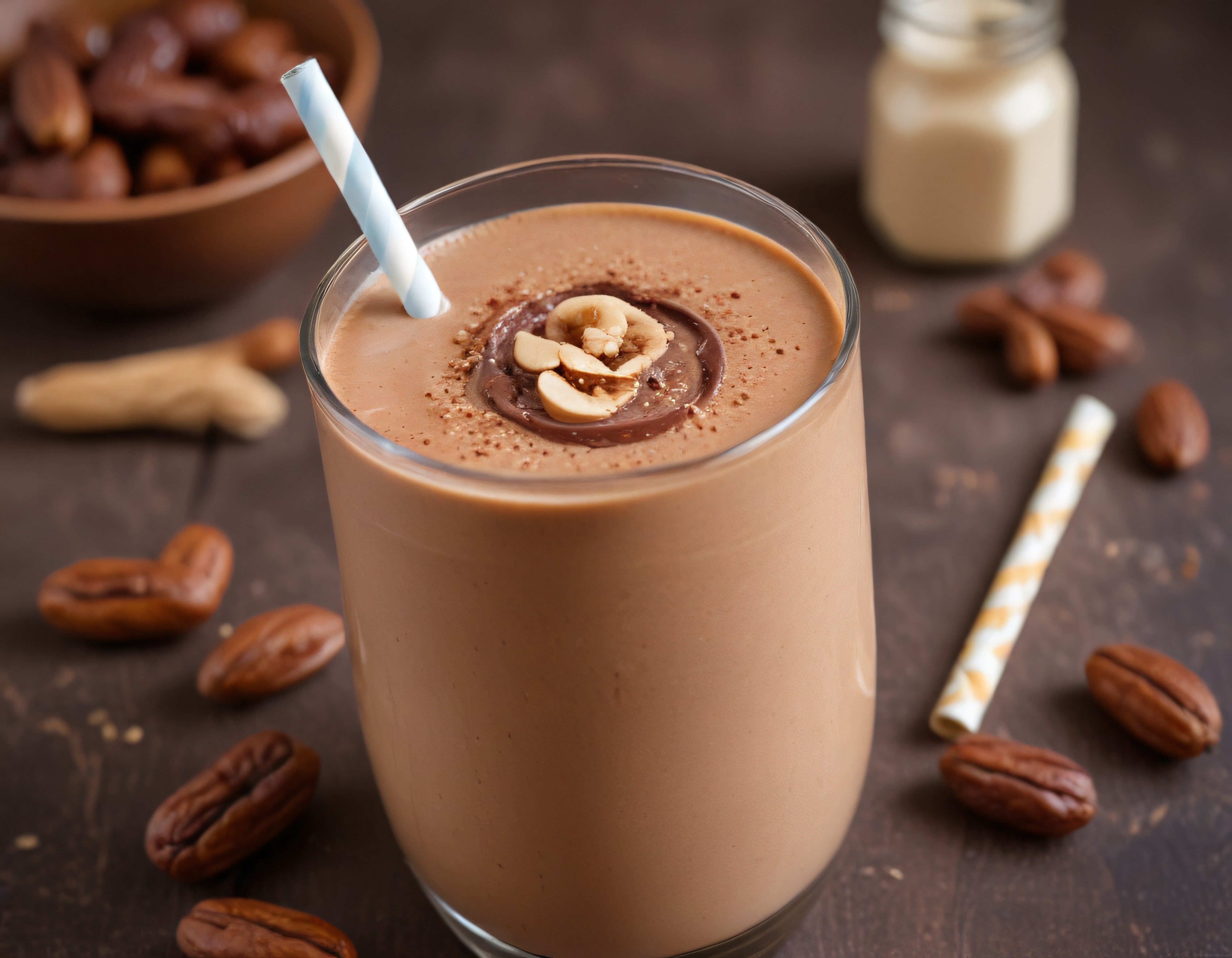 Ev Yapımı Çikolatalı Fındıklı Protein Smoothie Tarifi ve Sunum Fikirleri