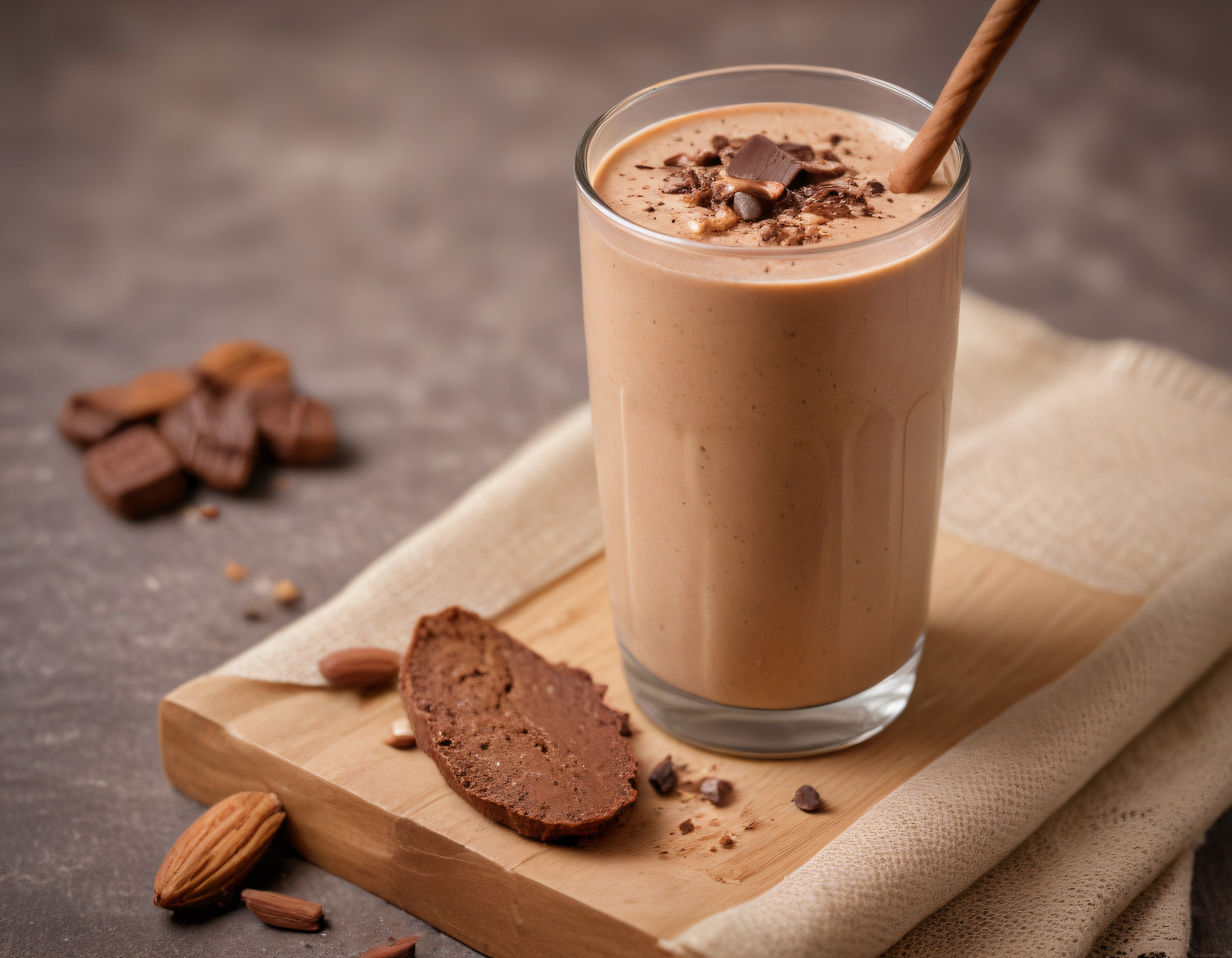 ev yapımı çikolatalı smoothie tarifi: badem ve sütlü lezzet bombası