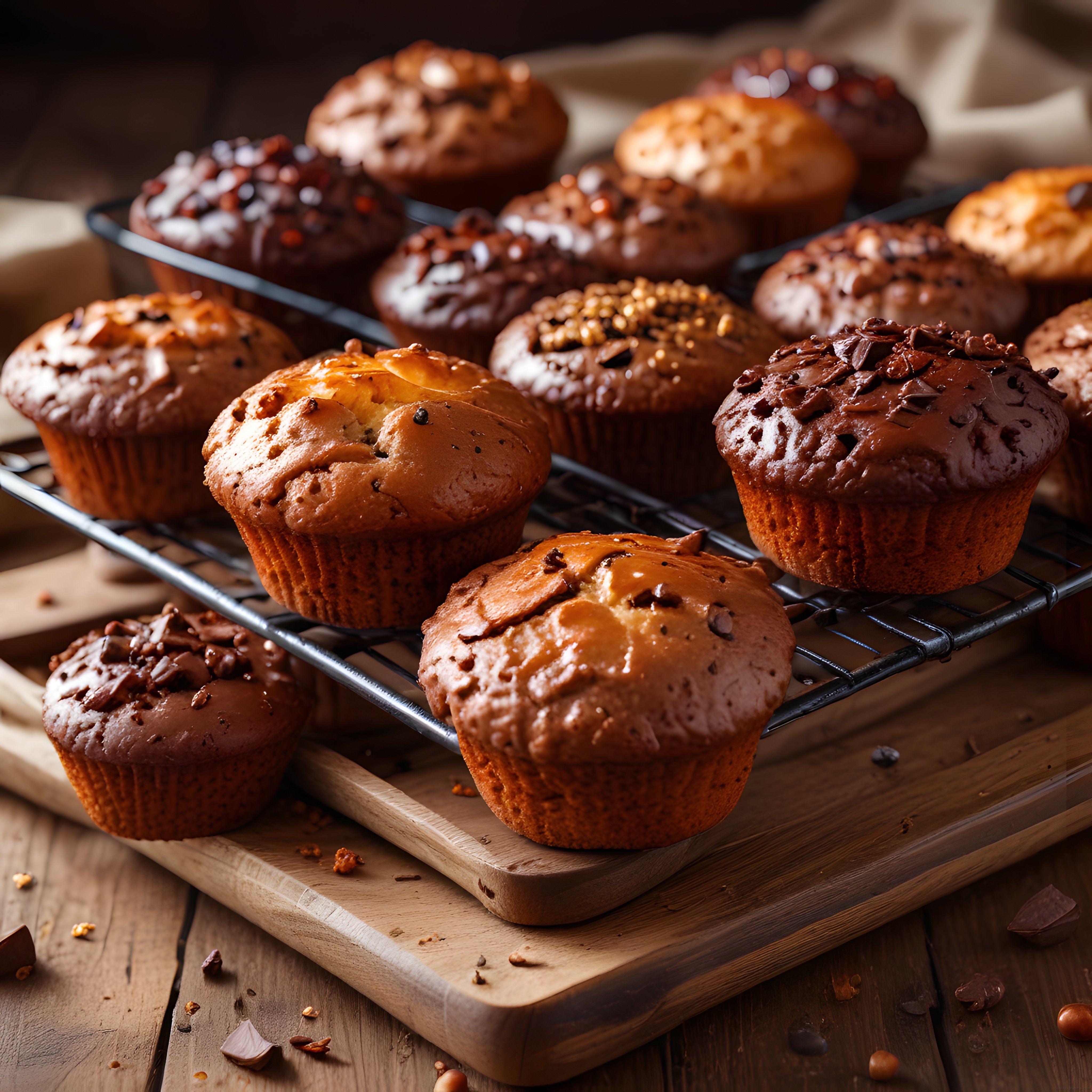 Ev Yapımı Çikolatalı ve Karamelli Muffinler: Sıcacık Fırın Lezzetleri