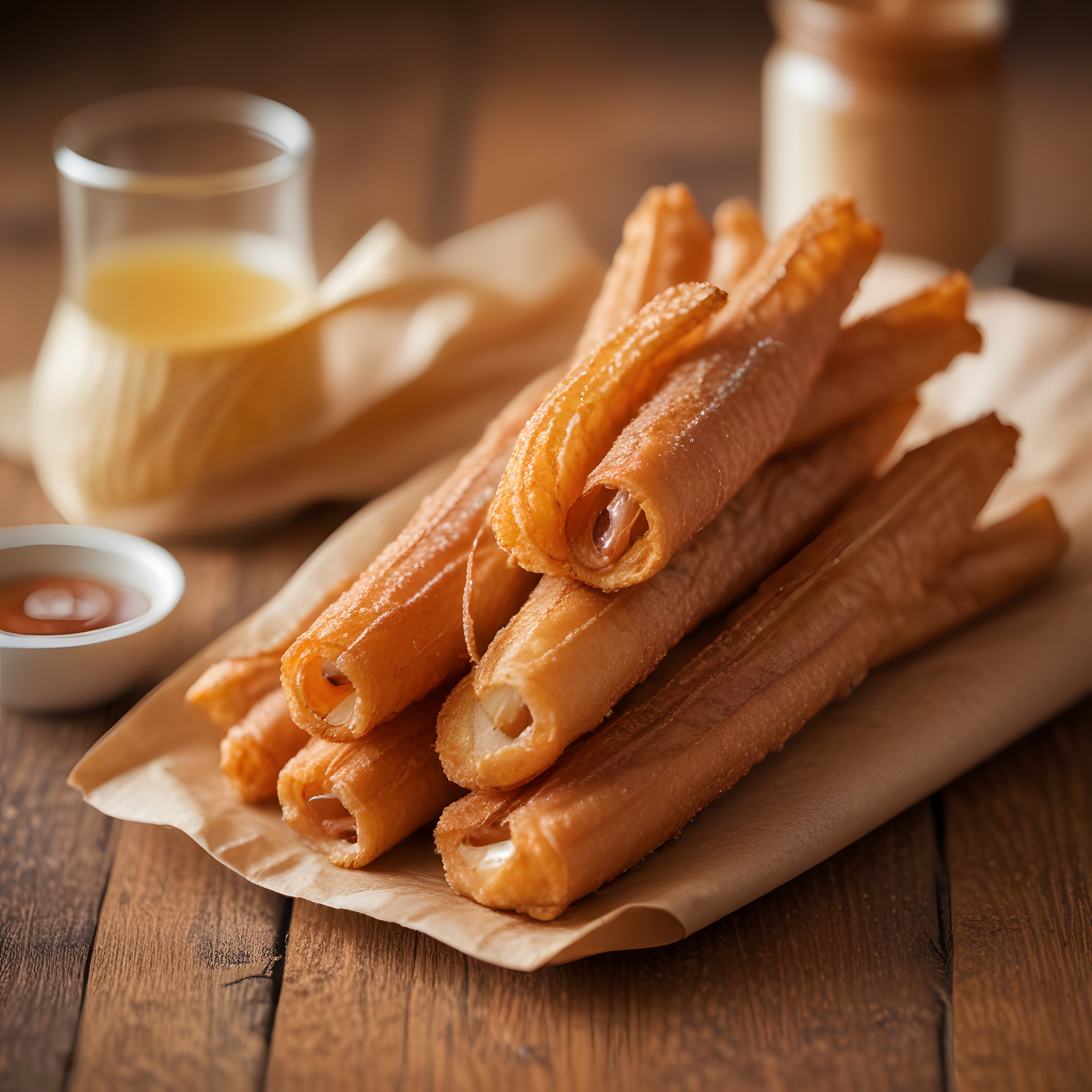 Ev Yapımı Çikolatalı ve Kremalı Dolgulu Çıtır Churros Tatlısı