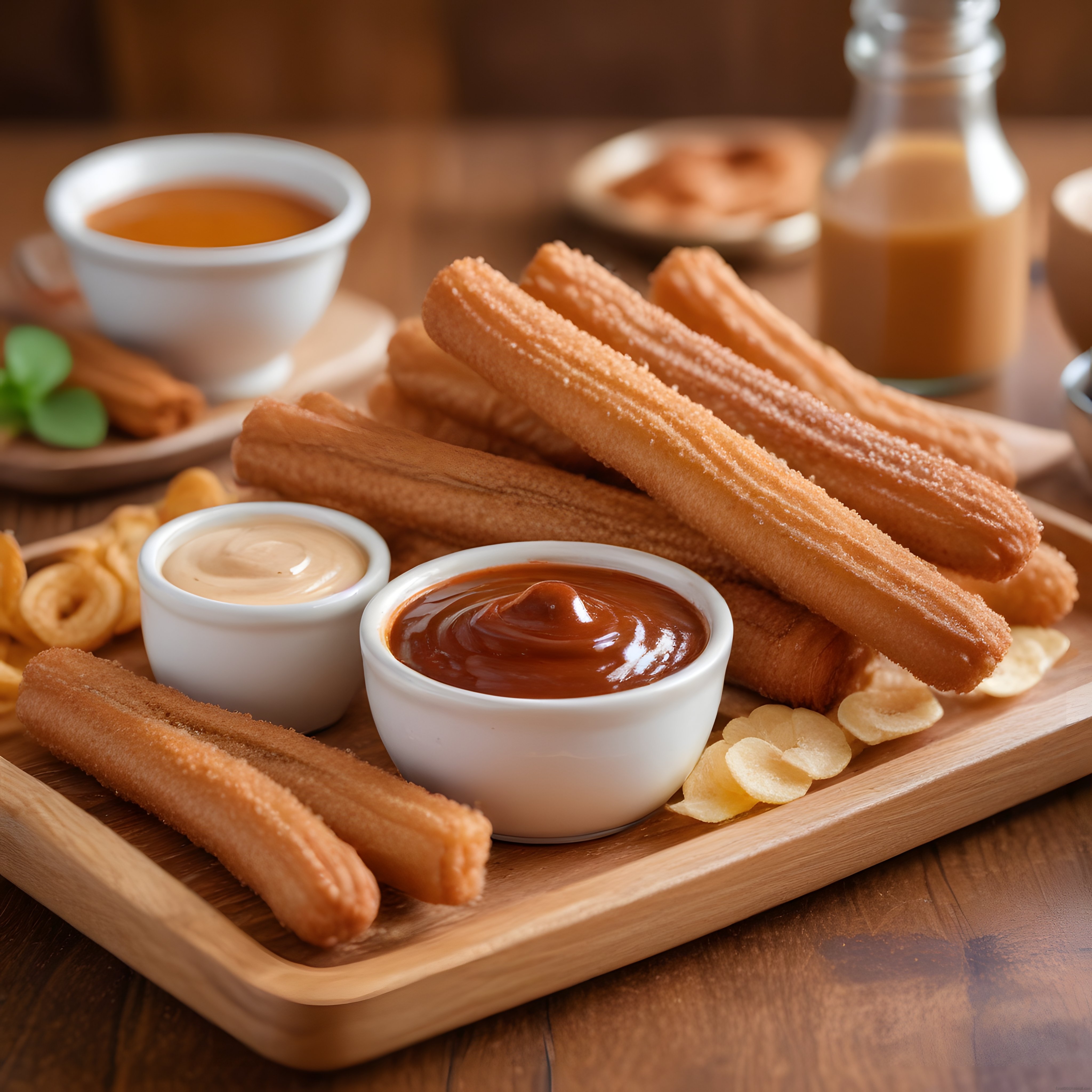 Ev Yapımı Çıtır Churros ve Çikolata Karamel Soslarıyla Tatlı Molası