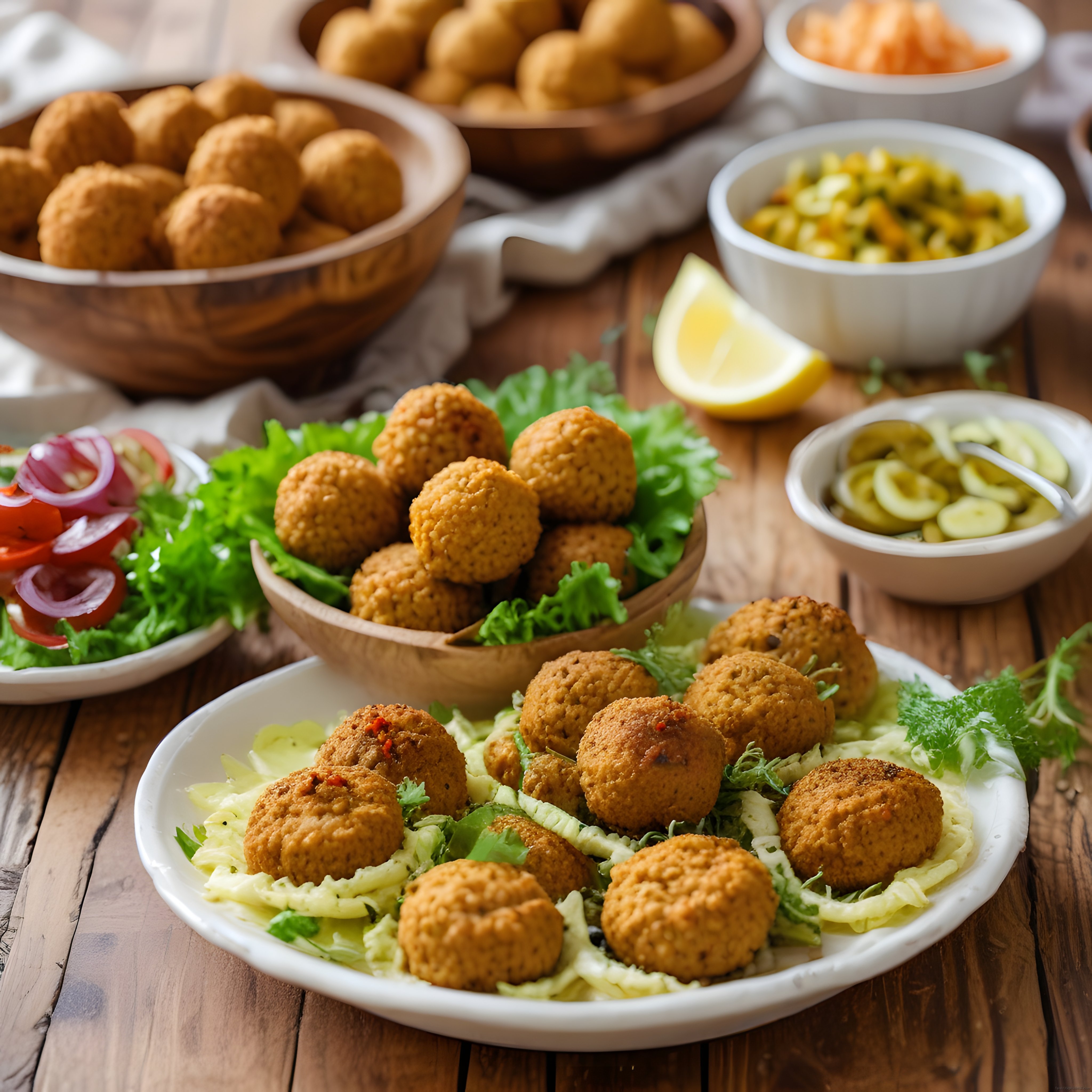 Ev Yapımı Çıtır Falafel Tarifi: Nohut Köfteleri, Taze Salata ve Yan Lezzetler